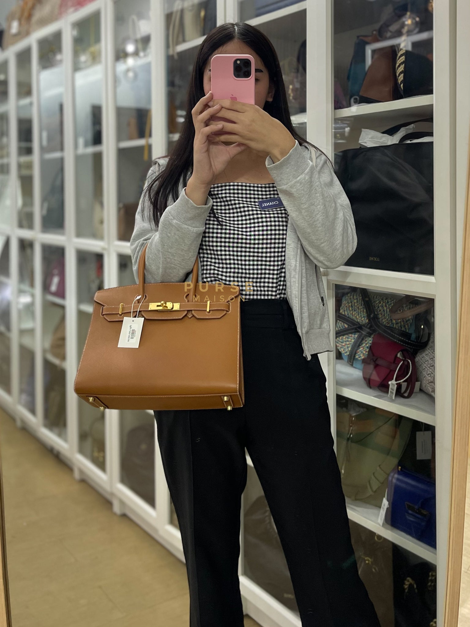 Birkin 30 Sellier Gold in Epsom Leather and Gold Hardware Stamp U (2022) | Purse Maison Luxury Bags Shop