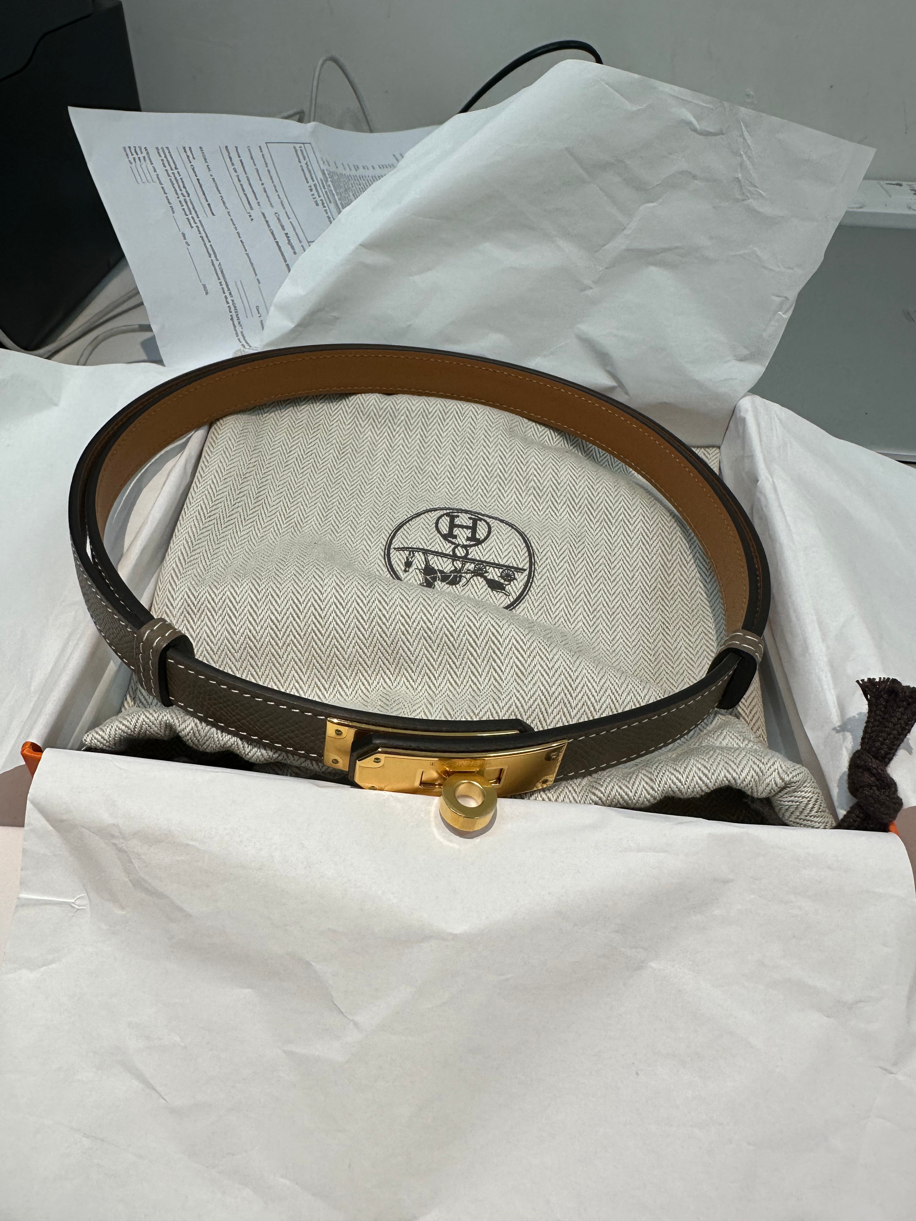 Kelly Belt Etoupe GHW