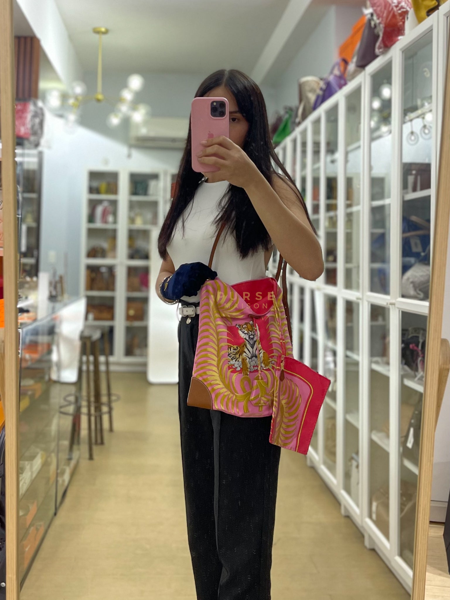 Tiger Pattern Silky City Multicolor Crossbody Bag