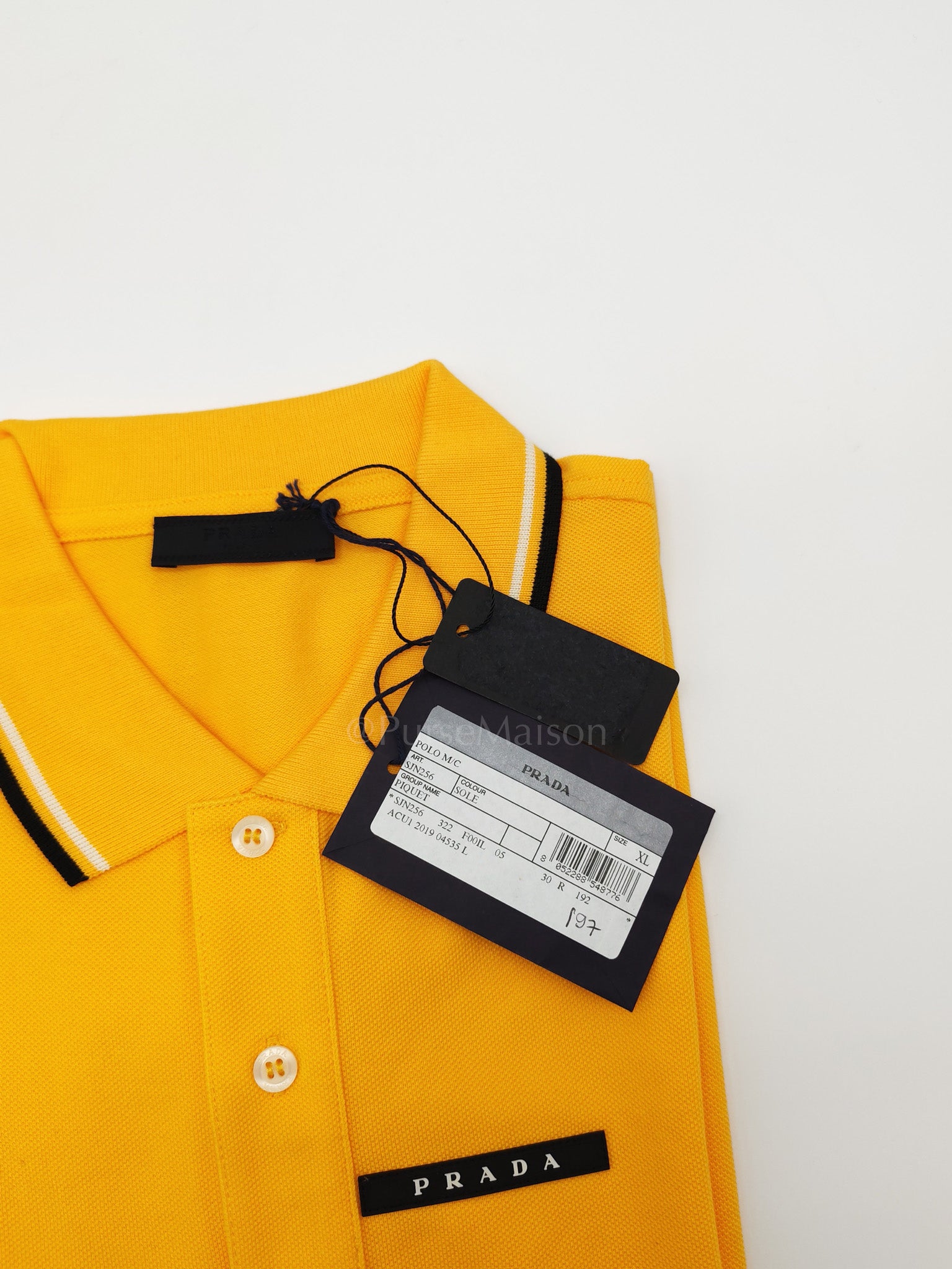 Piquet Sole (Yellow) Polo Shirt  Size XL