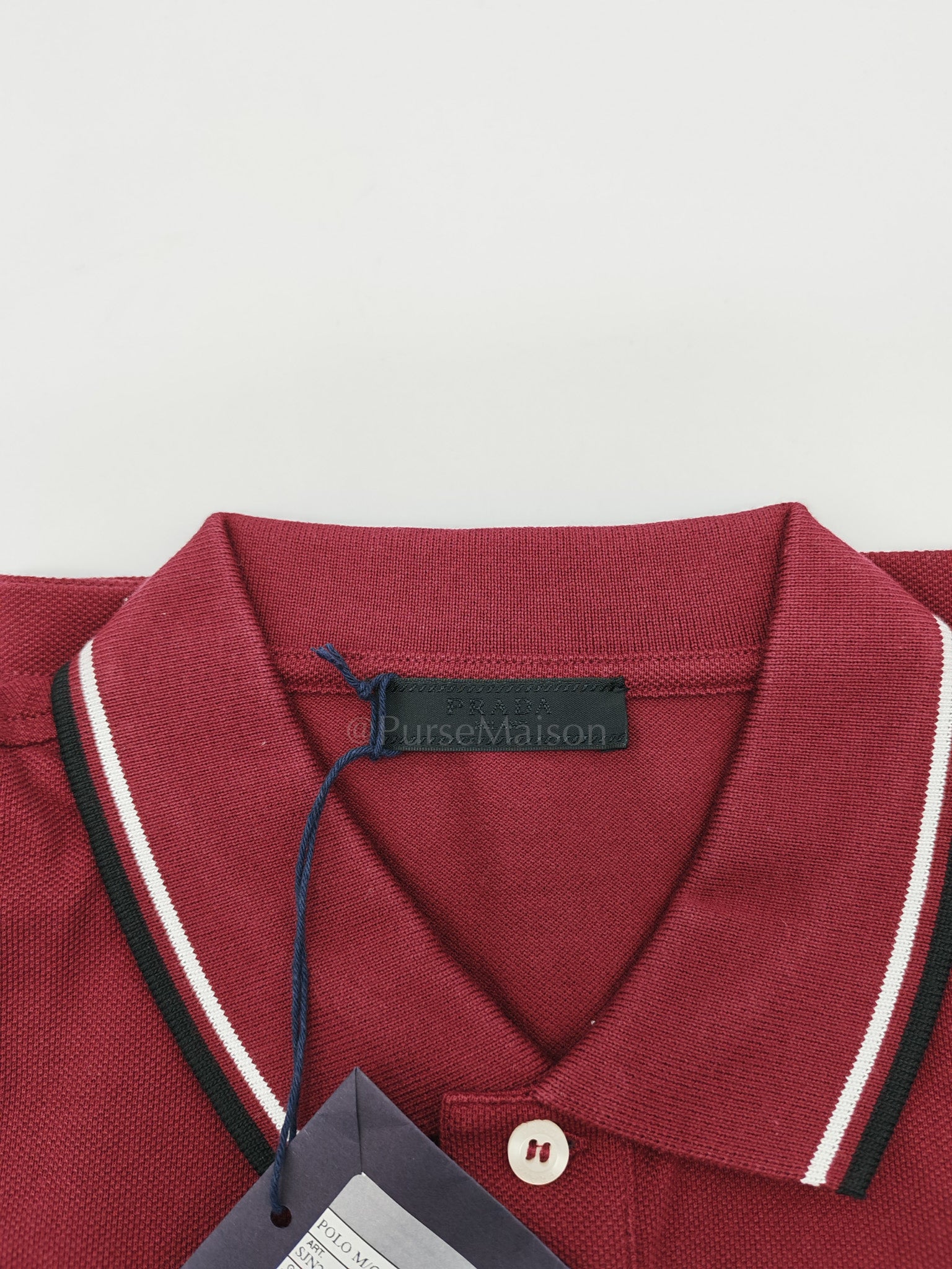 Piquet Bordeaux (Burgundy) Polo Shirt Size L
