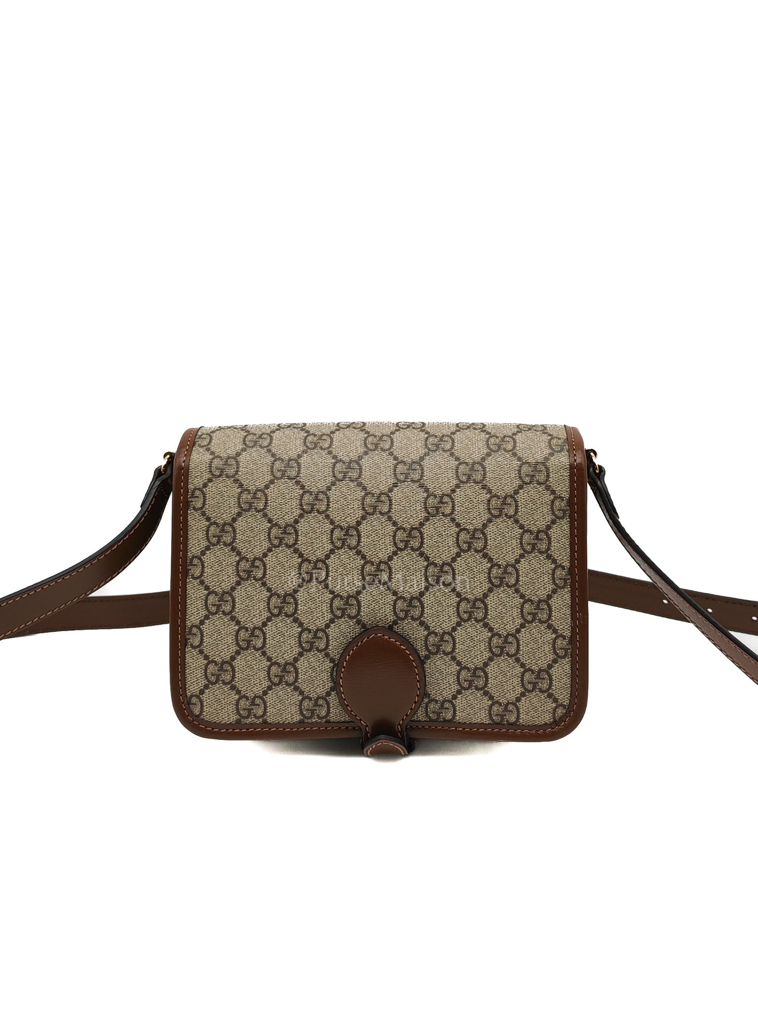 Supreme Monogram Canvas Azalea Calfskin Retro Crossbody Bag