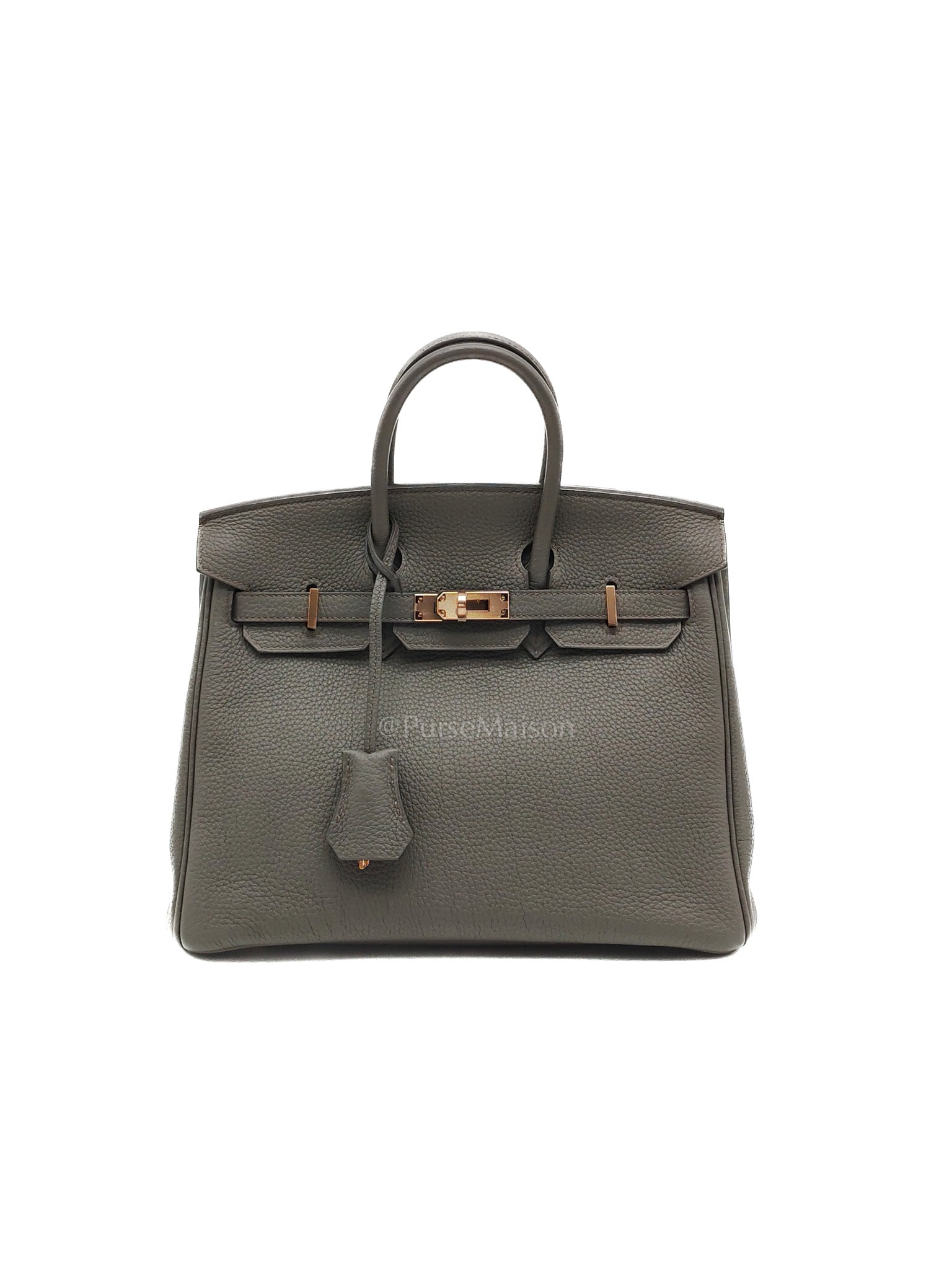Birkin 25 Retourne Etain in Togo Leather and Rose Gold Hardware Stamp Z (2021)