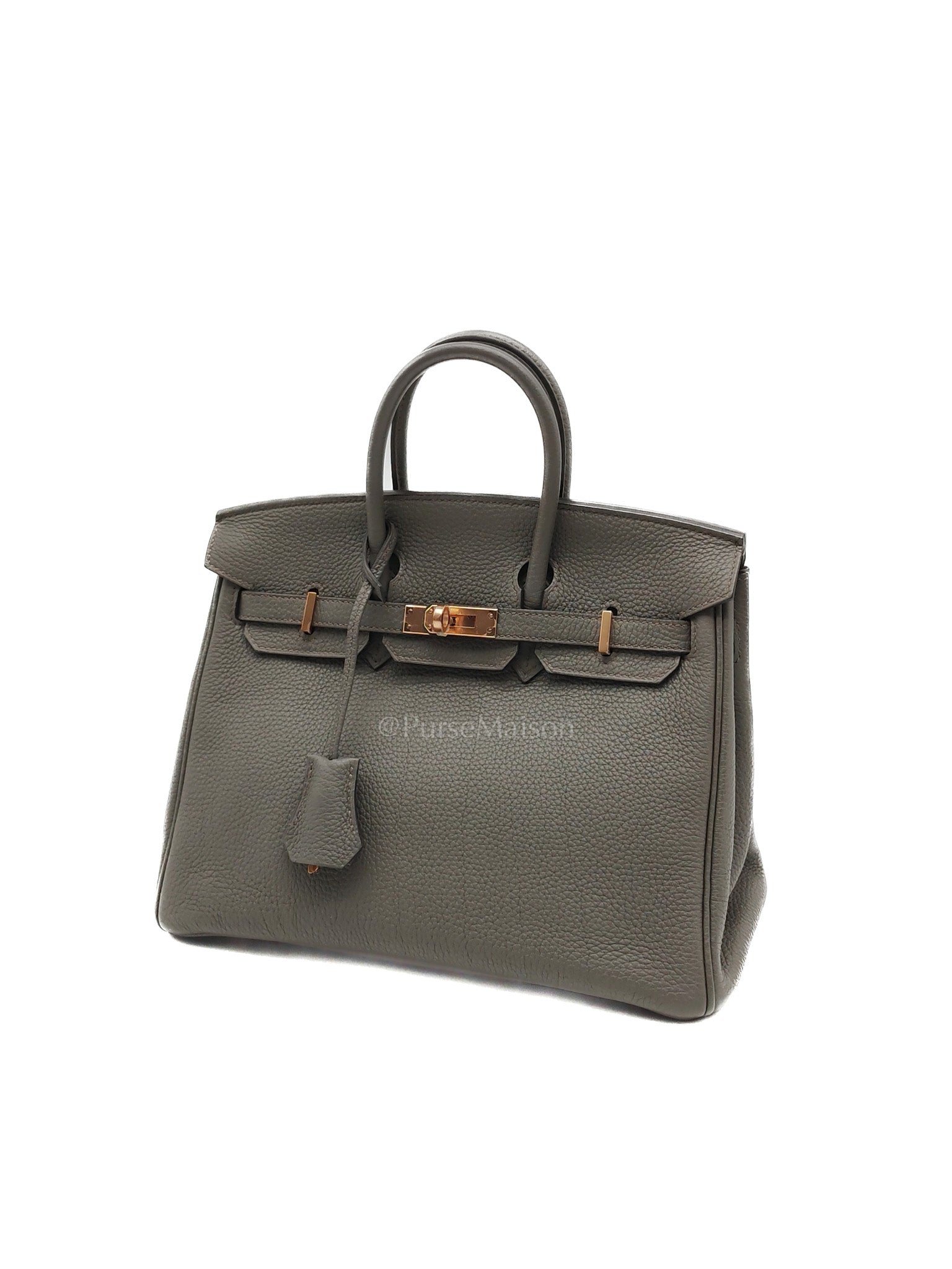 Birkin 25 Retourne Etain in Togo Leather and Rose Gold Hardware Stamp Z (2021)