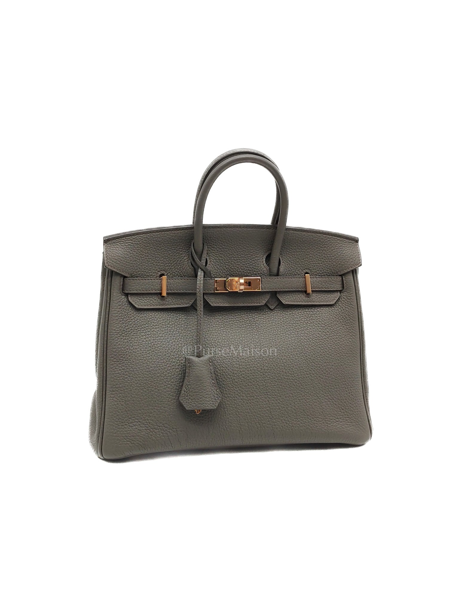 Birkin 25 Retourne Etain in Togo Leather and Rose Gold Hardware Stamp Z (2021)