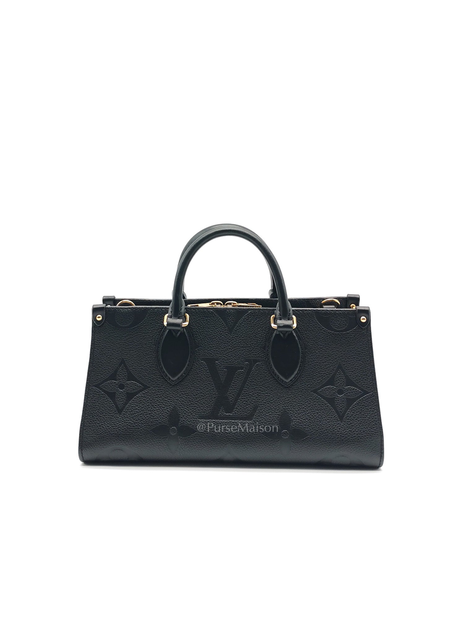 OnTheGo (OTG) East West in Black Empreinte Leather Two-Way Bag (Microchip)