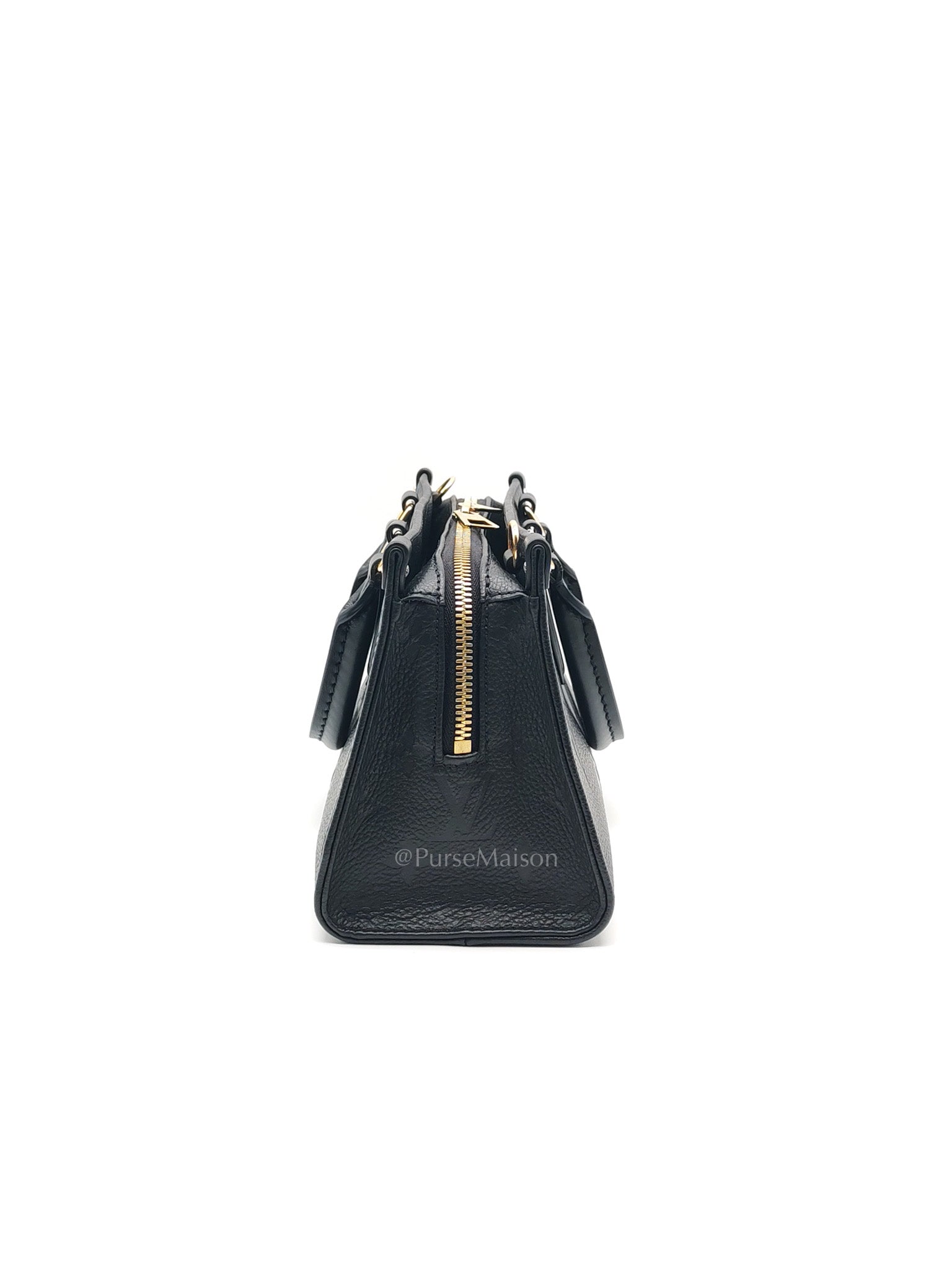 OnTheGo (OTG) East West in Black Empreinte Leather Two-Way Bag (Microchip)