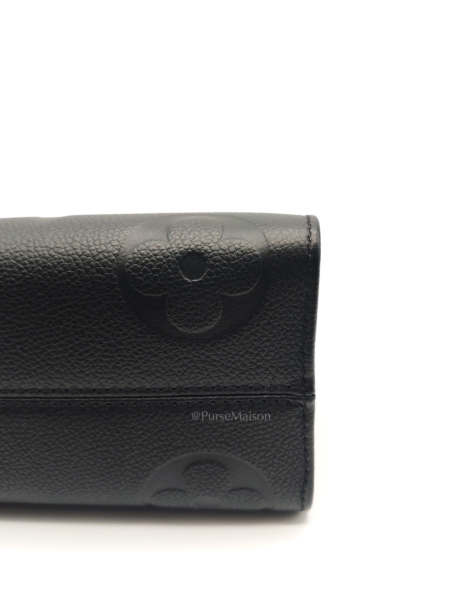 OnTheGo (OTG) East West in Black Empreinte Leather Two-Way Bag (Microchip)