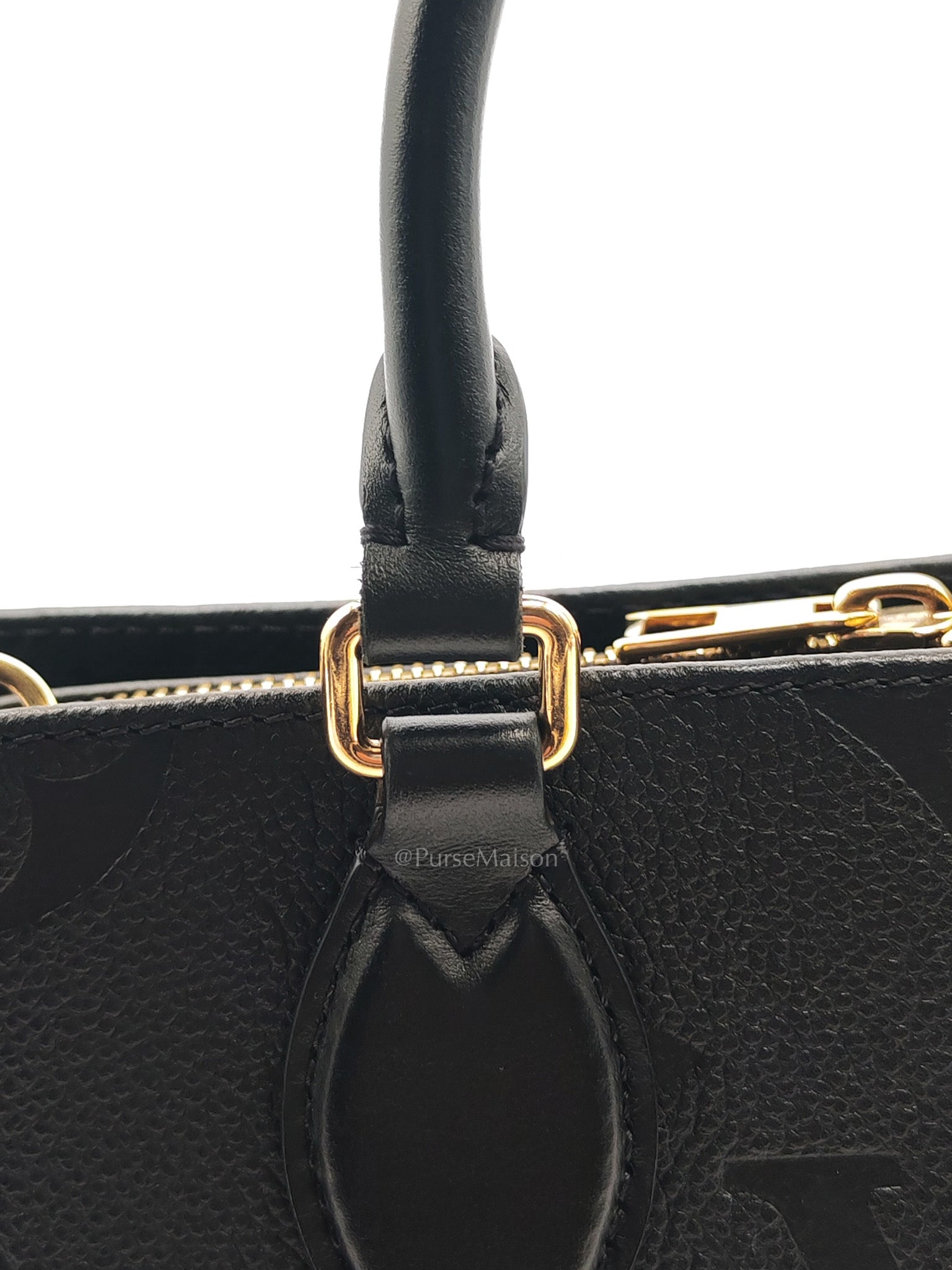 OnTheGo (OTG) East West in Black Empreinte Leather Two-Way Bag (Microchip)