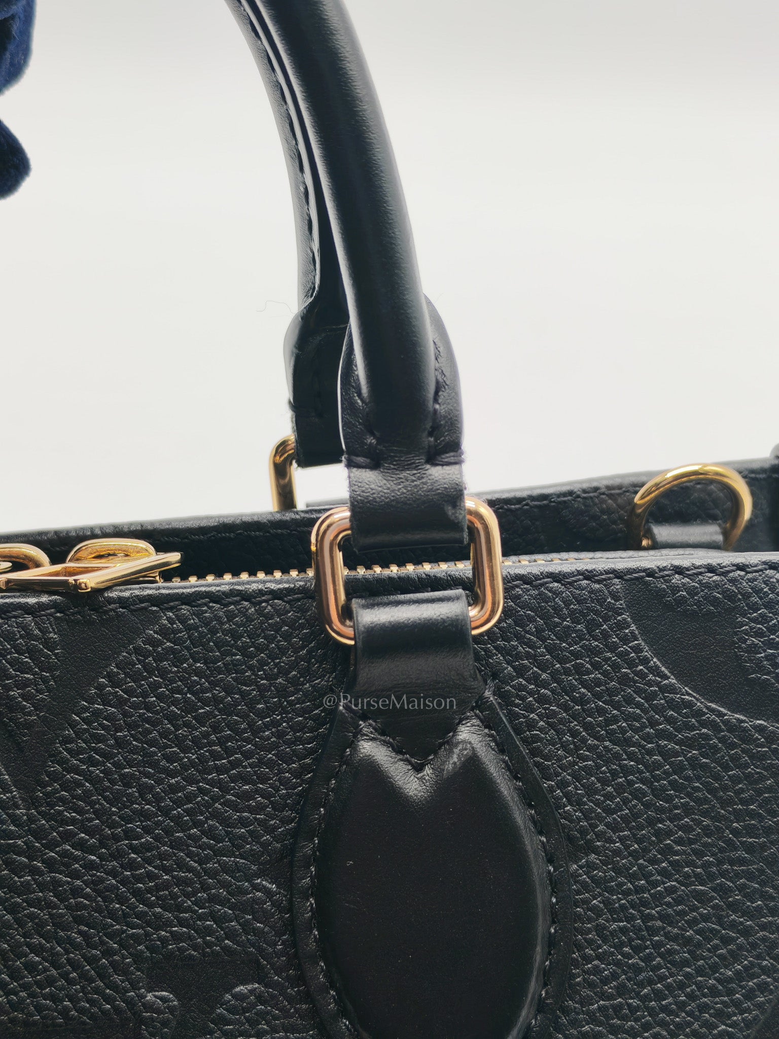OnTheGo (OTG) East West in Black Empreinte Leather Two-Way Bag (Microchip)