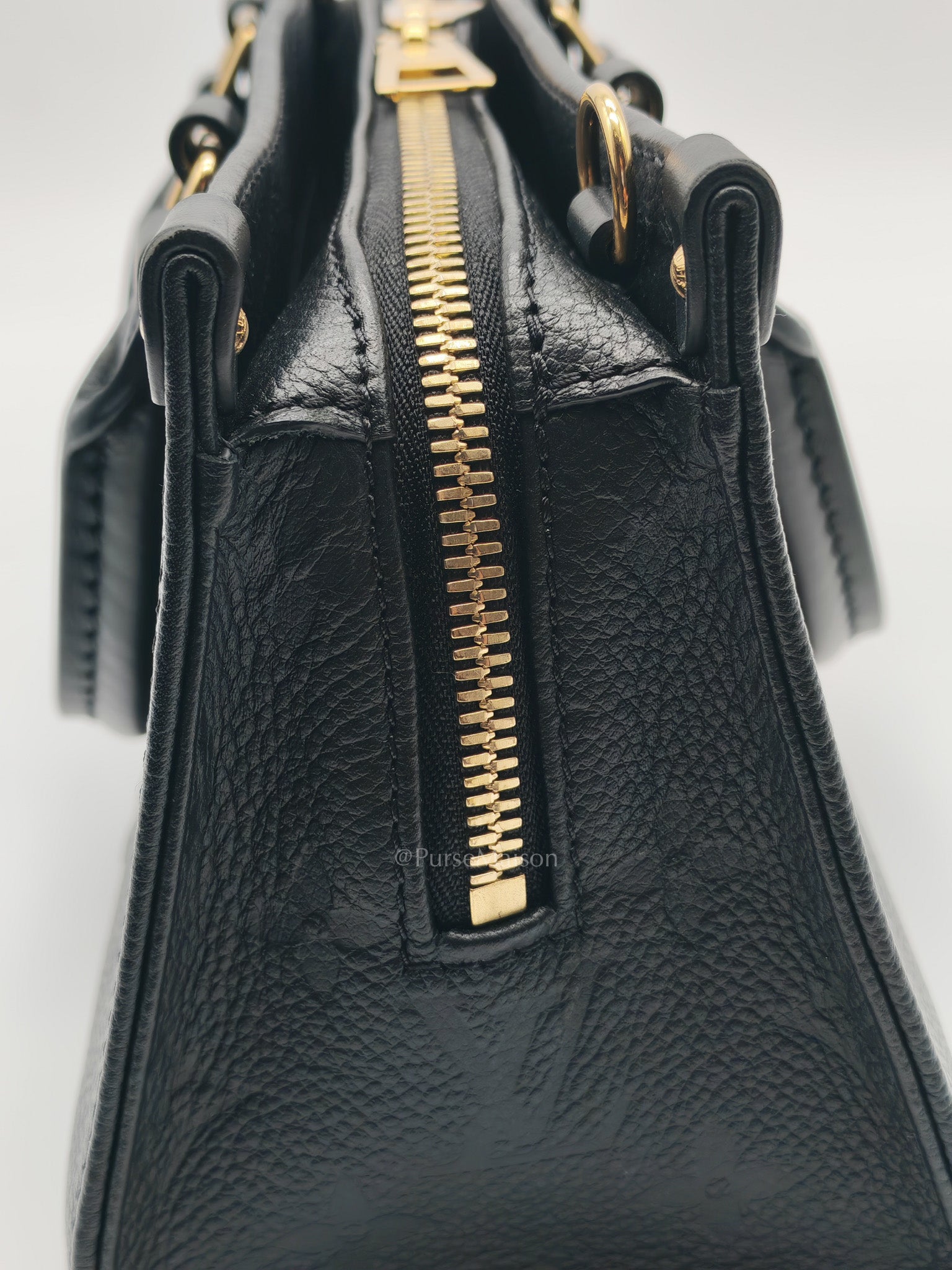 OnTheGo (OTG) East West in Black Empreinte Leather Two-Way Bag (Microchip)