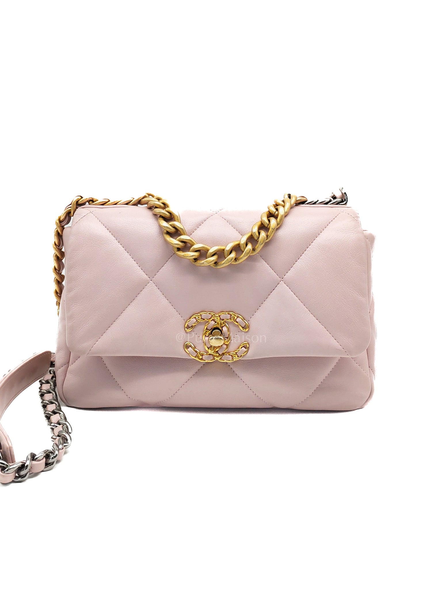 Chanel 19 Small in Light Pink Quilted Lambskin Leather and Mixed Hardware Series 31