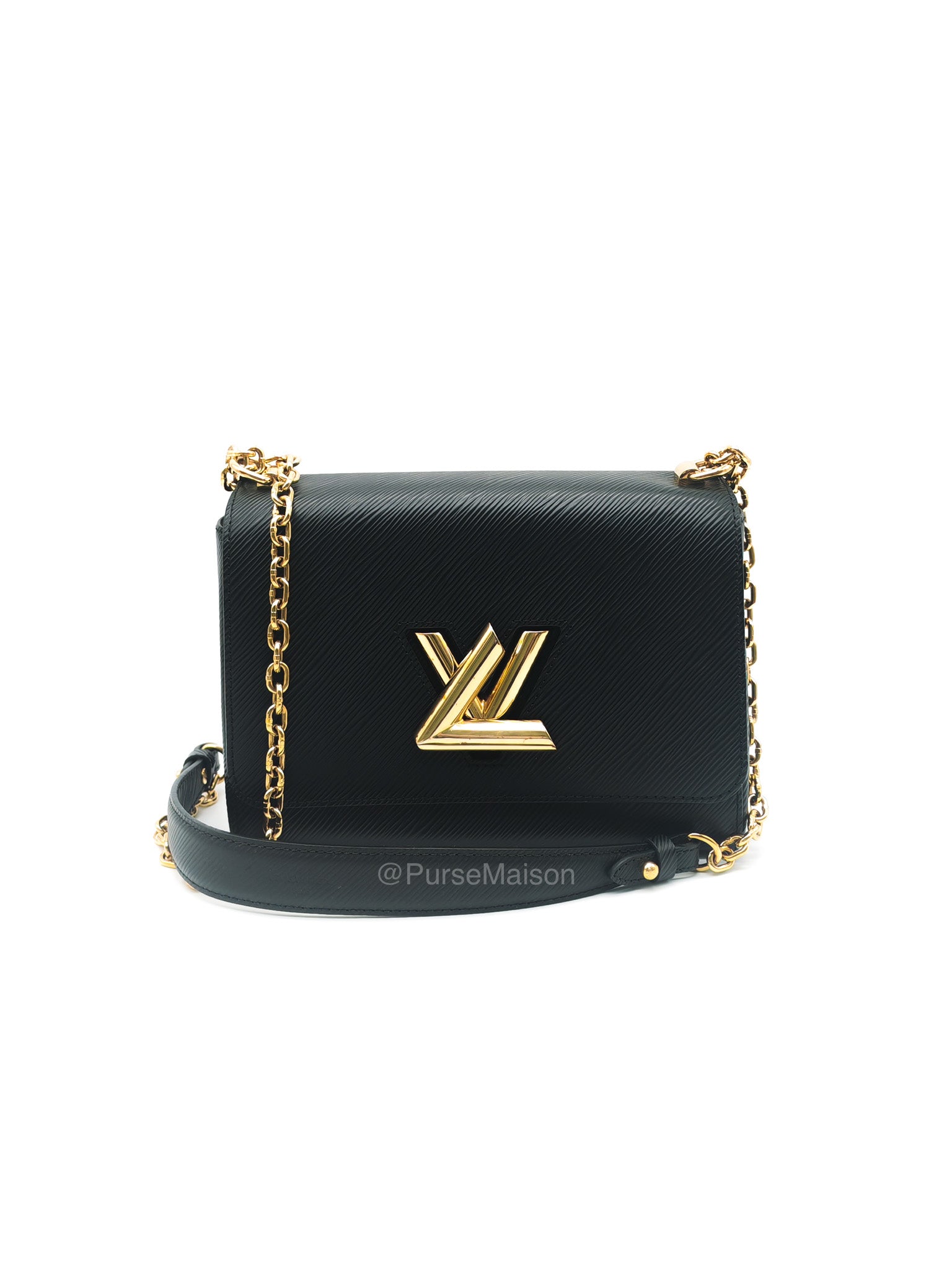 Louis Vuitton Twist MM in Black Epi Leather Shoulder Bag (Date Code:FL0199)