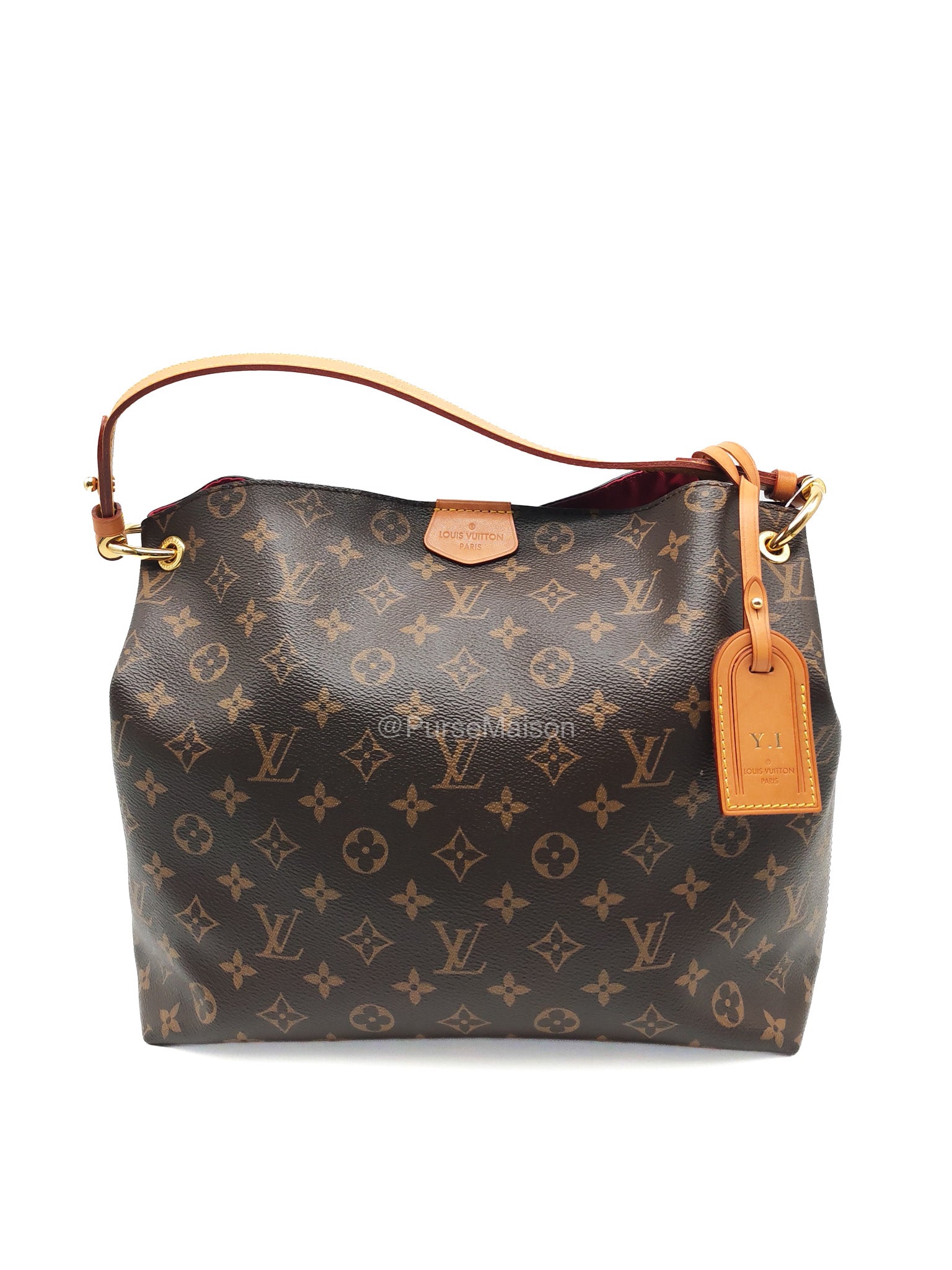 Louis Vuitton Graceful Hobo Bag PM in Monogram Canvas (Date Code: RI3189) with Y.I Hot Stamping