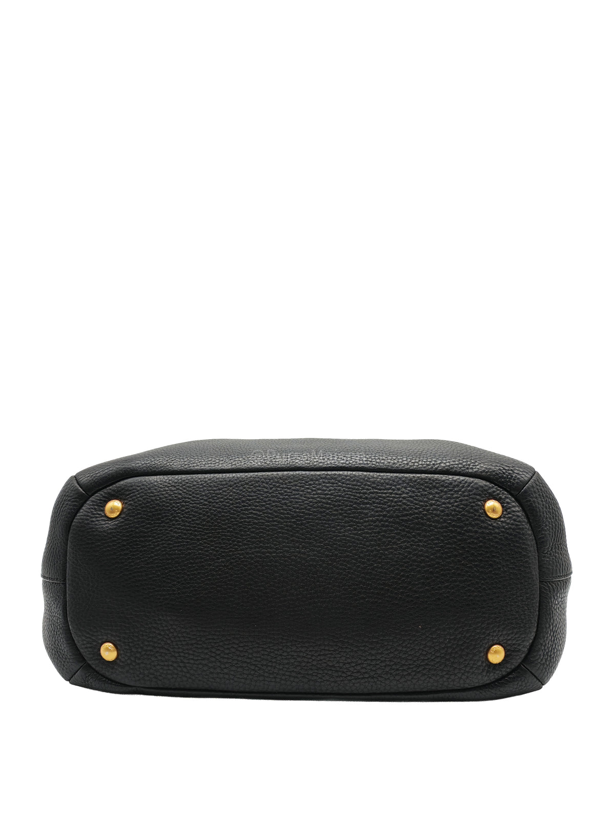 Prada Sacca 2 Manici Hobo Bag in Black Vitello Daino Leather and Gold Hardware