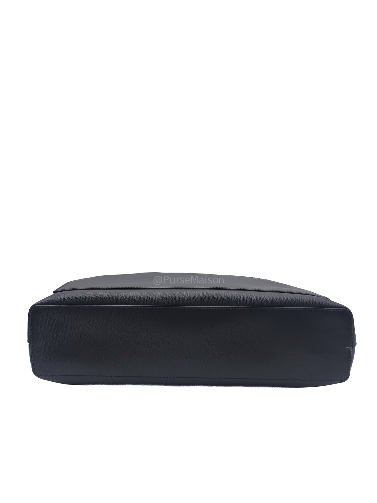 Prada Briefcase/Work Tote Bag in Black Saffiano Leather and Silver Hardware