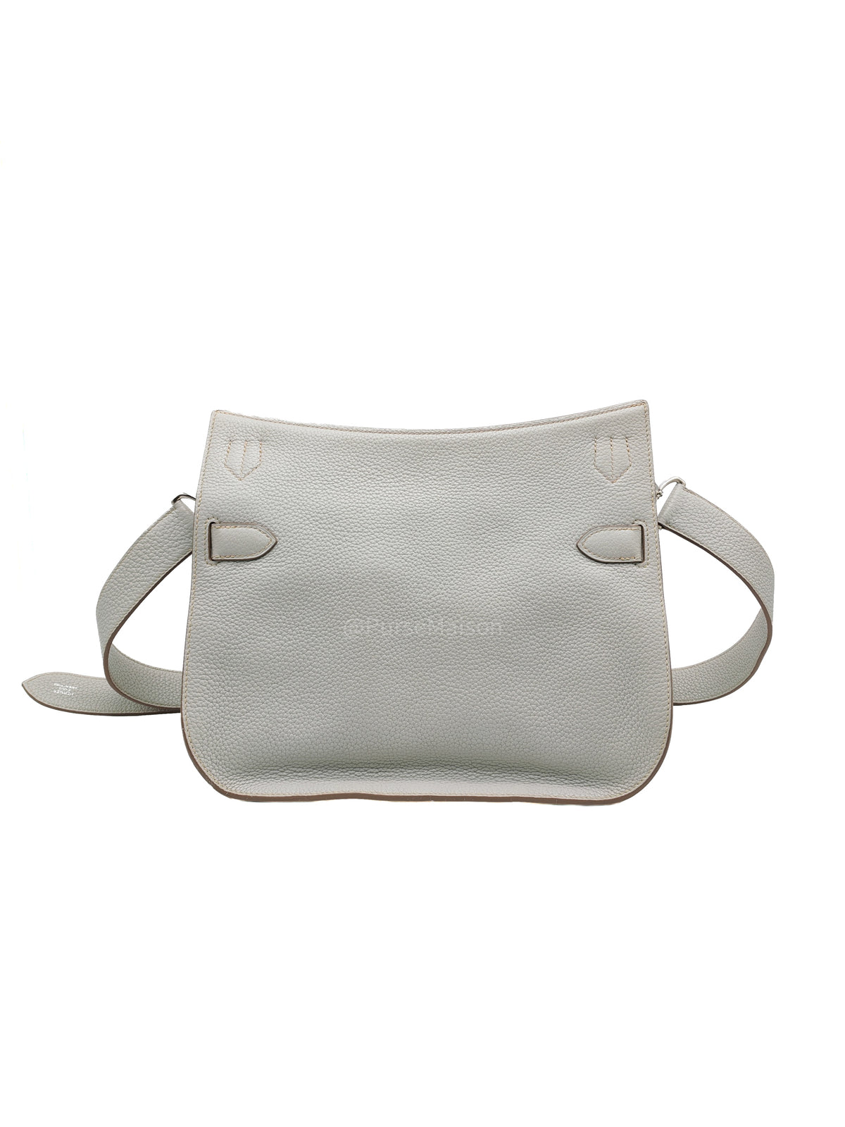 Hermes Jypsiere 31 Gris Pearl Clemence Leather Palladium Hardware Stamp Q Square (2013)