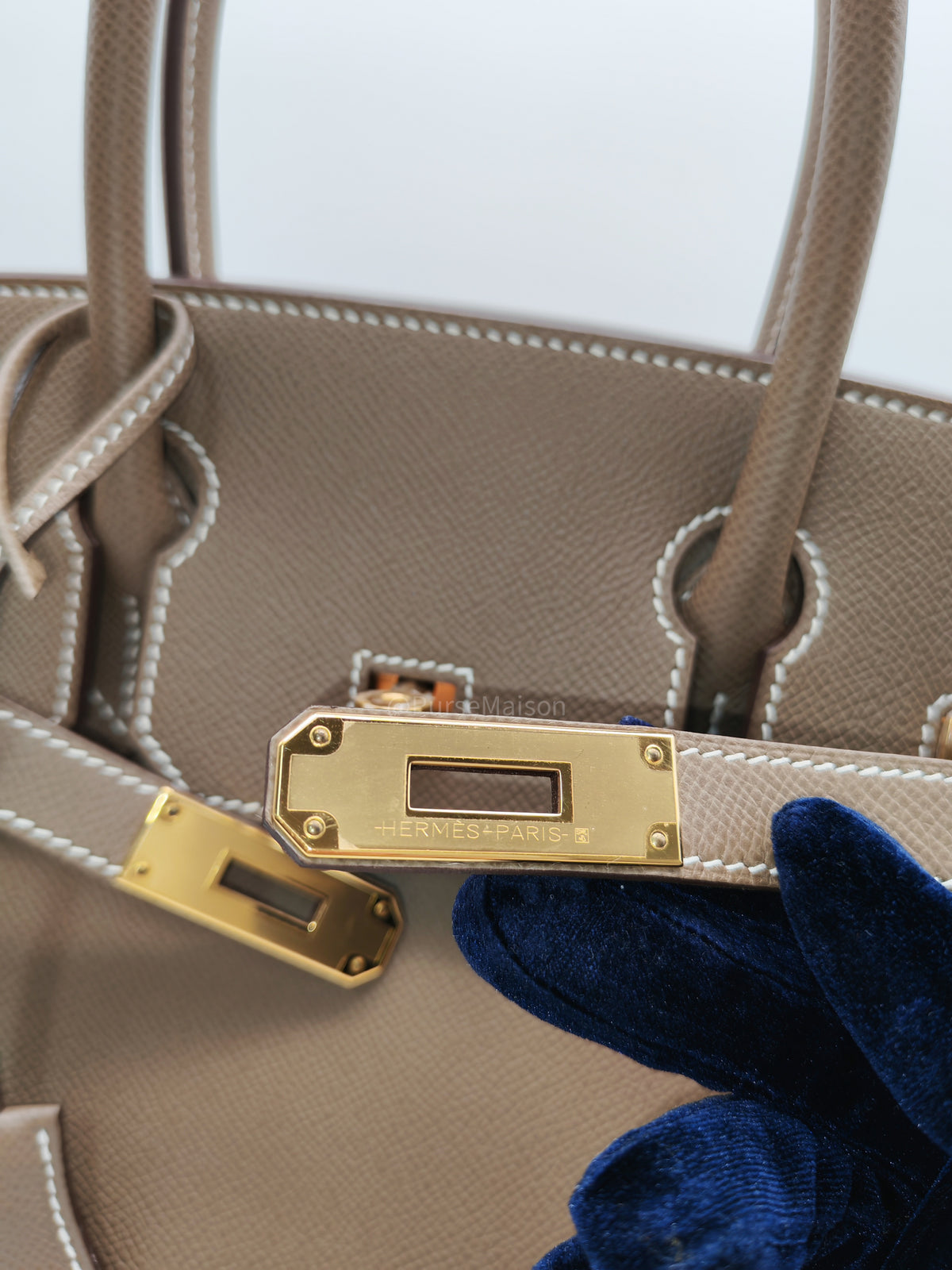 Hermes Birkin 30 in Etoupe Epsom Leather & Gold Hardware Stamp Y (2020)