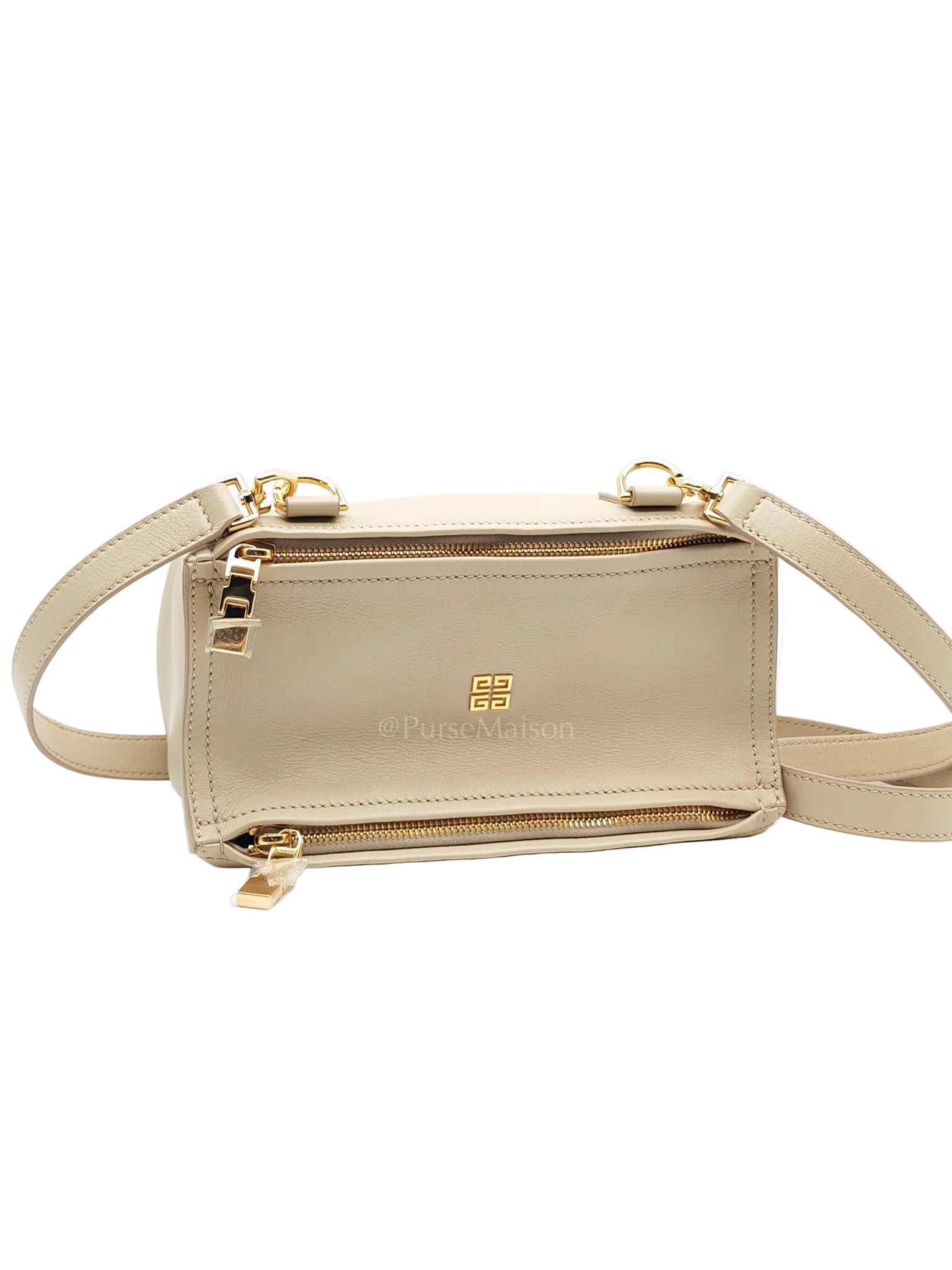 Givenchy Pandora Small in Natural Beige Grained Calfskin Leather Gold Hardware