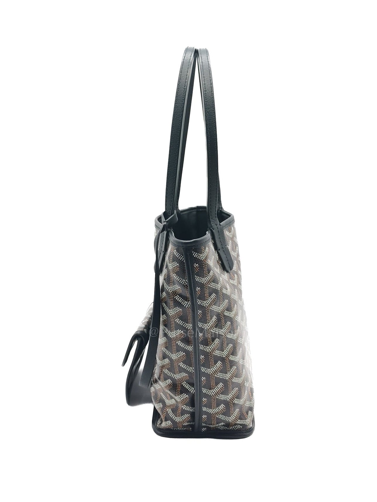 Mini Anjou in Black Goyardine Canvas