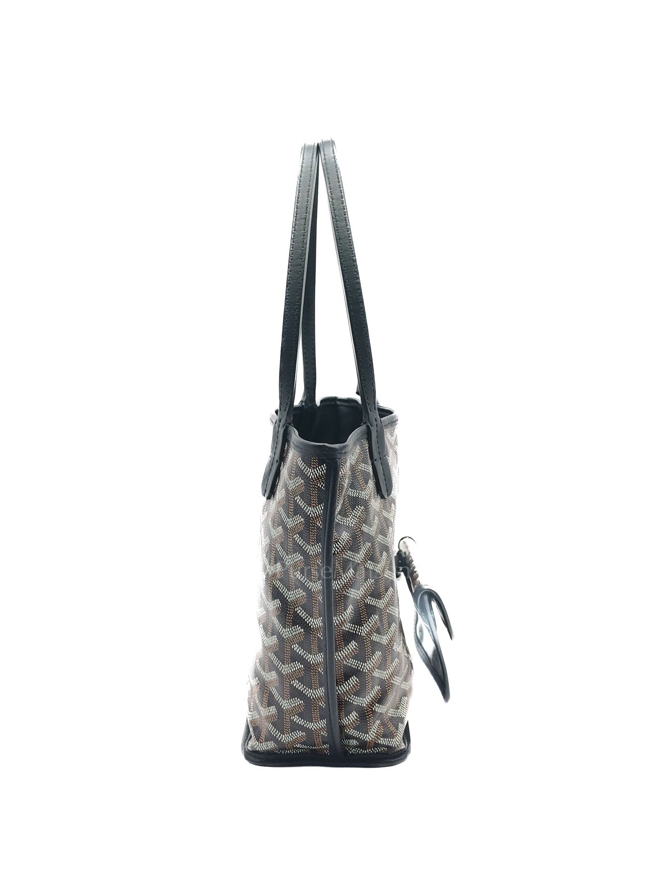 Mini Anjou in Black Goyardine Canvas