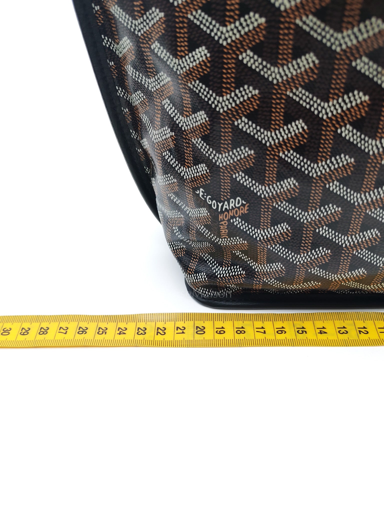 Mini Anjou in Black Goyardine Canvas