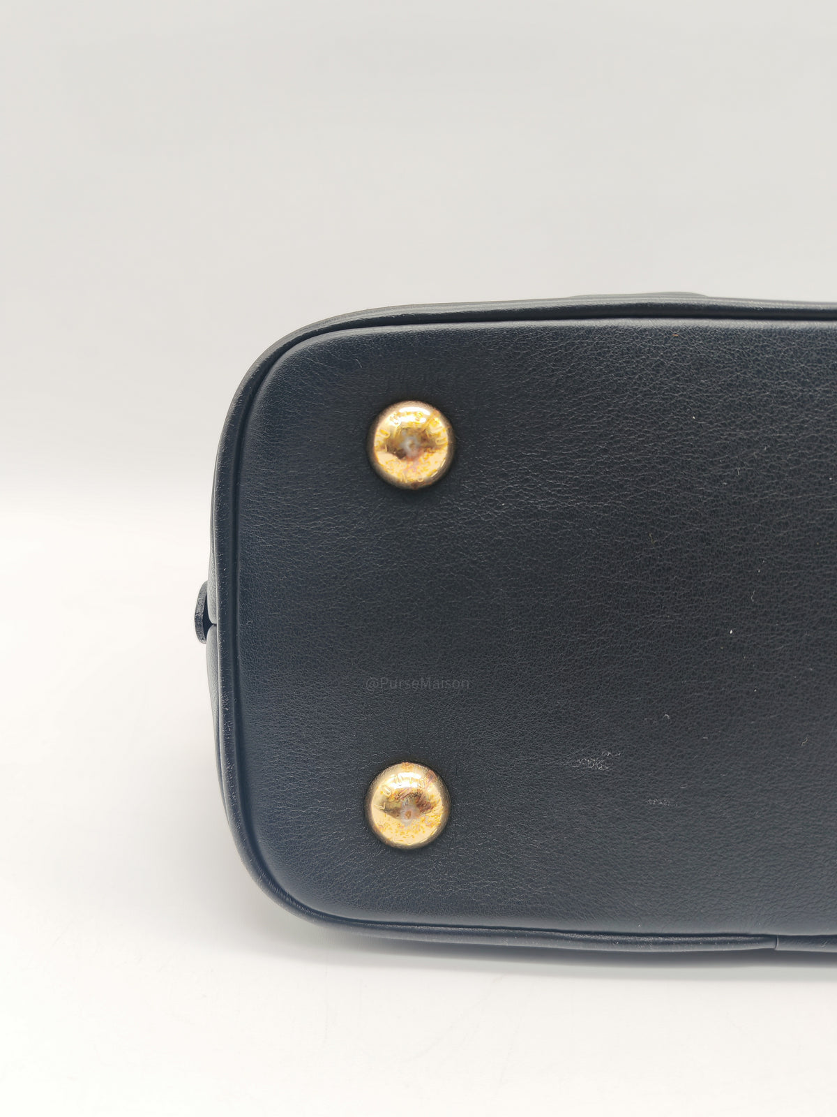Louis Vuitton Alma BB in Black Bubblegram Quilted Calfskin Leather and Gold Hardware Microchip