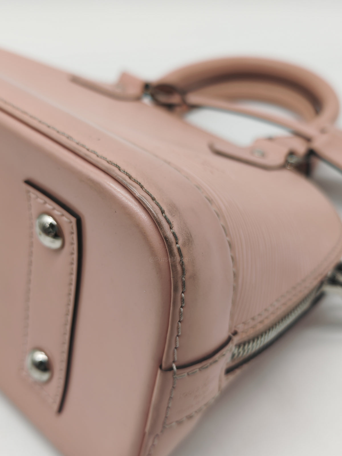 Louis Vuitton Alma BB Handbag in Rose Ballerine Epi Leather and Silver Hardware (Datecode: SN3240)
