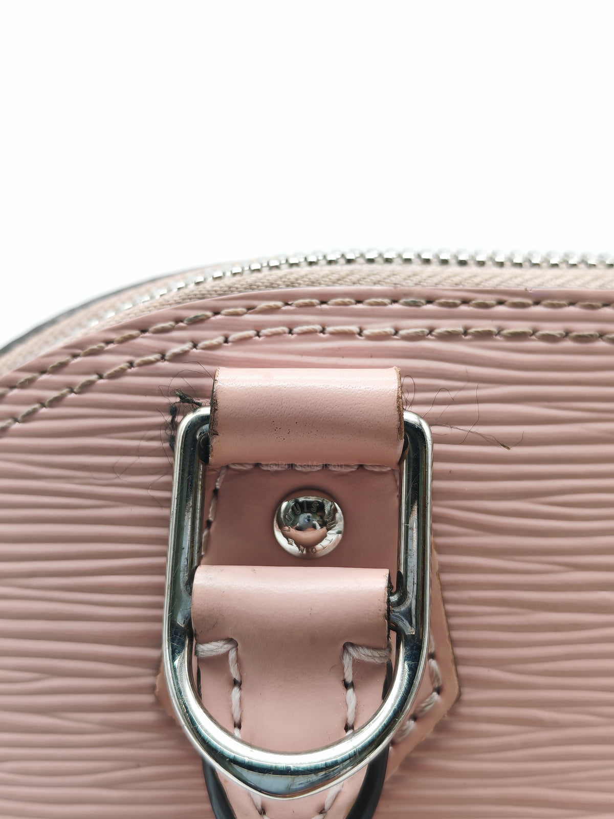 Louis Vuitton Alma BB Handbag in Rose Ballerine Epi Leather and Silver Hardware (Datecode: SN3240)