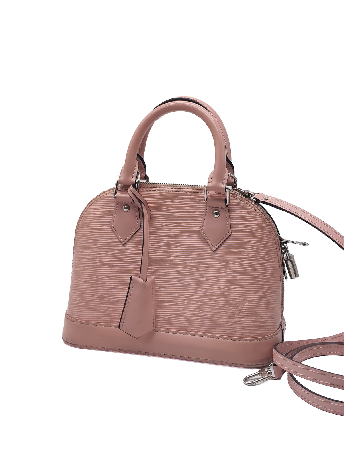 Louis Vuitton Alma BB Handbag in Rose Ballerine Epi Leather and Silver Hardware (Datecode: SN3240)