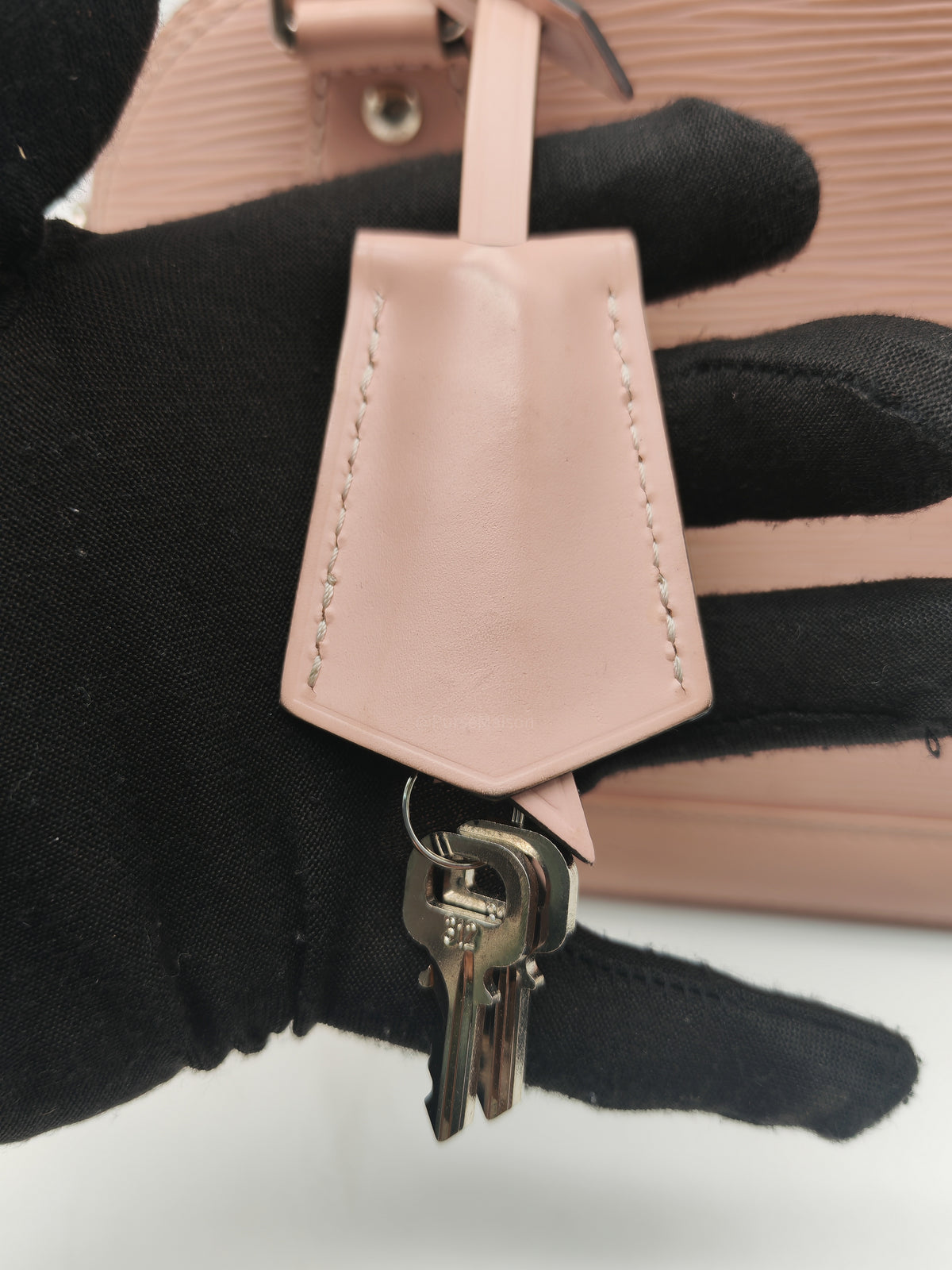 Louis Vuitton Alma BB Handbag in Rose Ballerine Epi Leather and Silver Hardware (Datecode: SN3240)