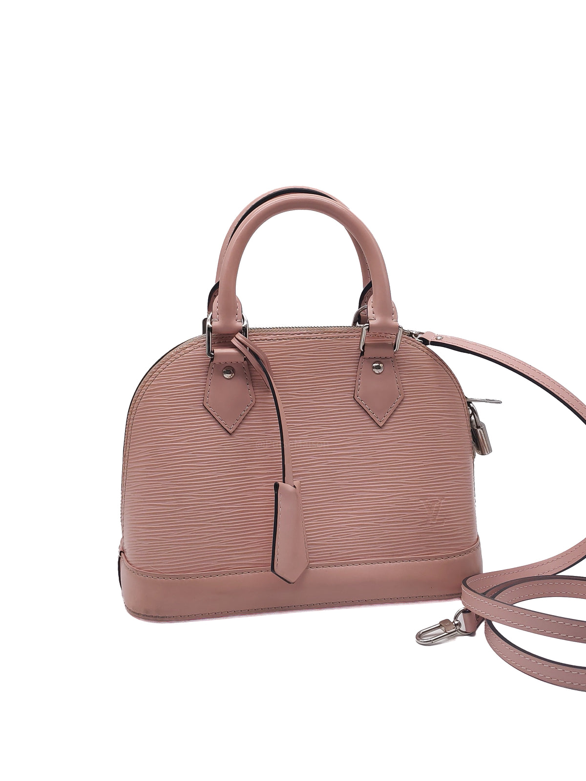 Louis Vuitton Alma BB Handbag in Rose Ballerine Epi Leather and Silver Hardware (Datecode: SN3240)