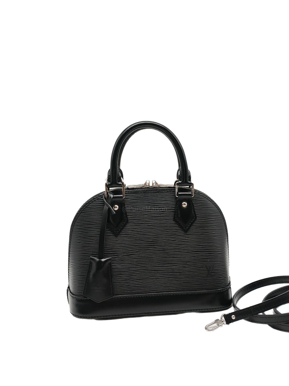Louis Vuitton Alma BB in Black Epi Leather Silver Hardware (Date Code: AA1139)