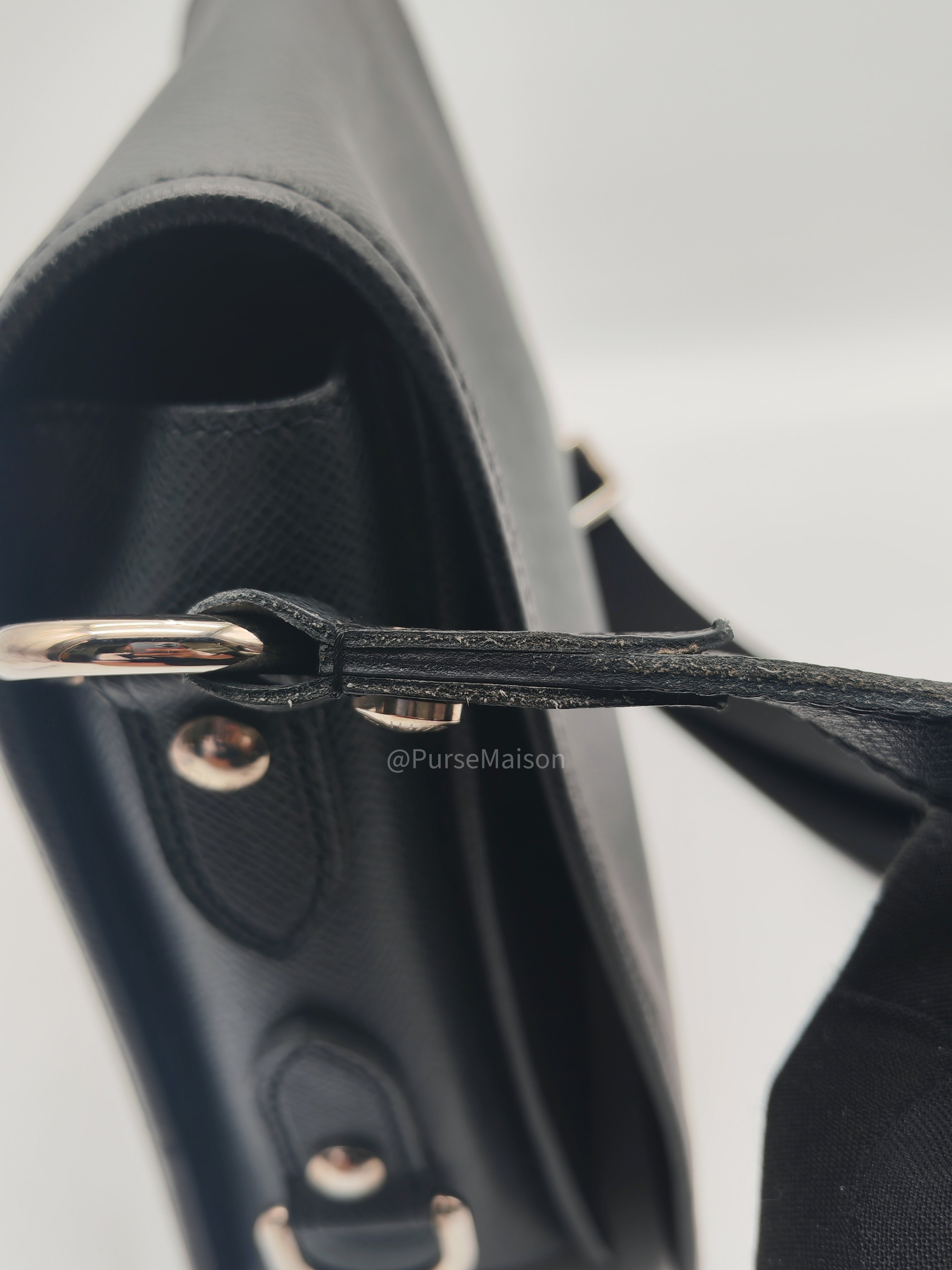 Louis Vuitton Andrei Messenger Bag in Black Taiga Leather and Silver Hardware (Datecode: BA2008)