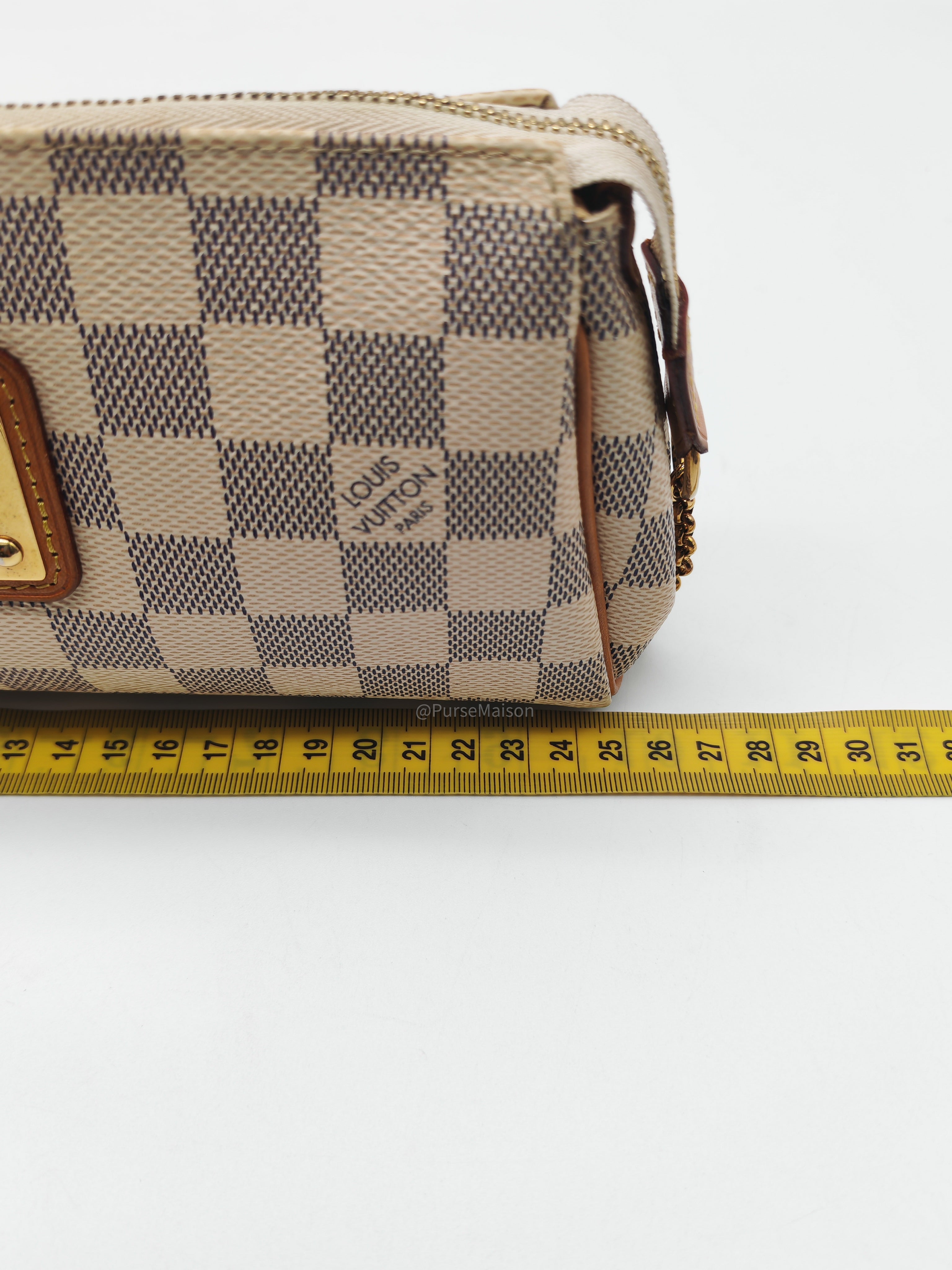 LV Damier Azur Eva Clutch Bag GHW