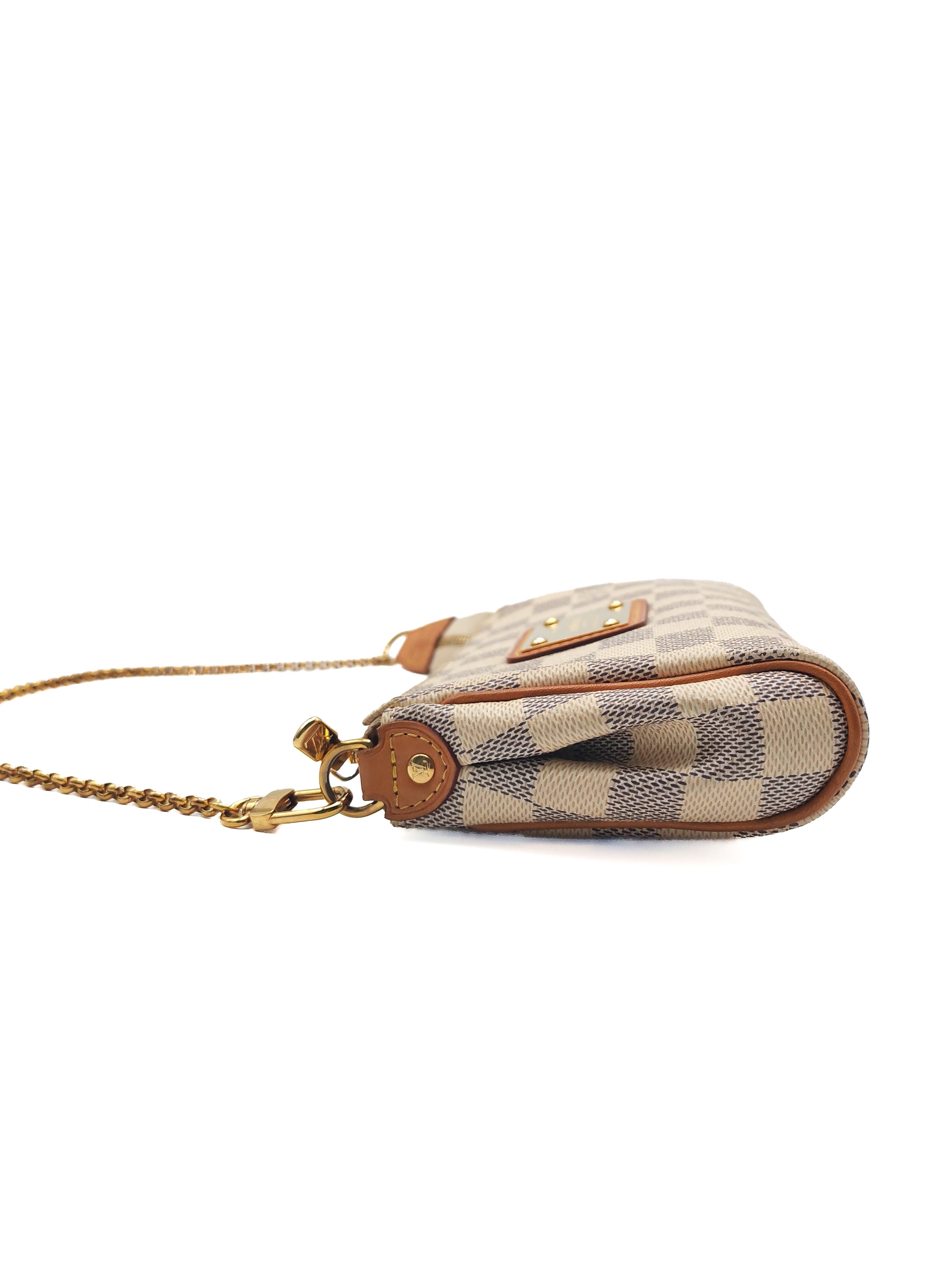 LV Damier Azur Eva Clutch Bag GHW