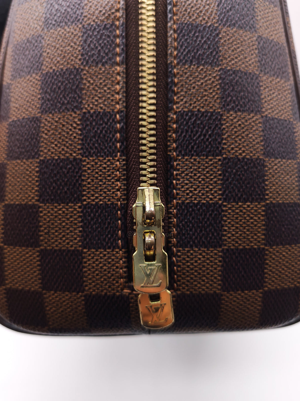 Louis Vuitton Nolita Hand Bag in Damier Ebene Canvas and Gold Hardware (Datecode: SP0022)