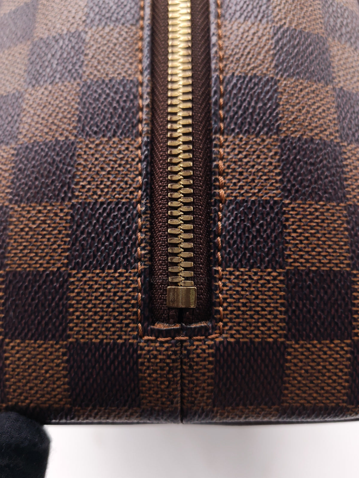 Louis Vuitton Nolita Hand Bag in Damier Ebene Canvas and Gold Hardware (Datecode: SP0022)