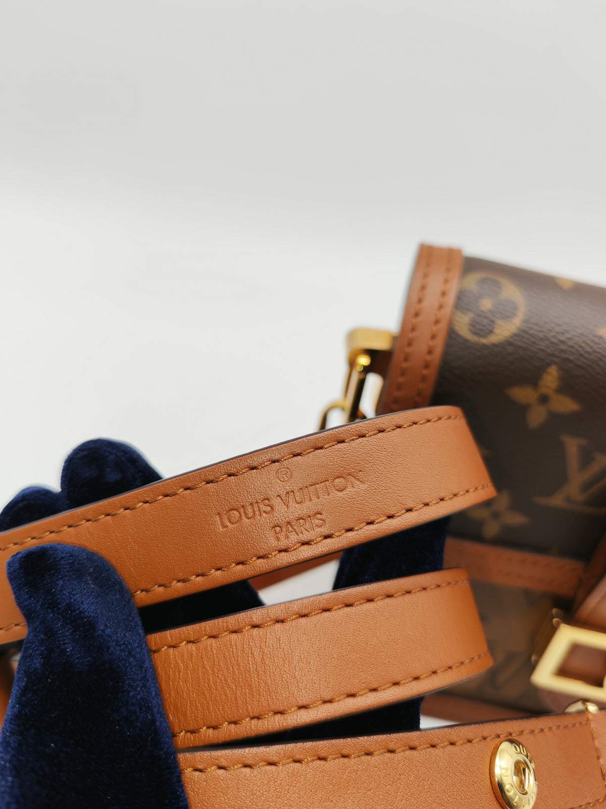 Louis Vuitton Mini Dauphine Bag in Monogram Reverse Canvas and Gold Hardware (Datecode: AA3179)