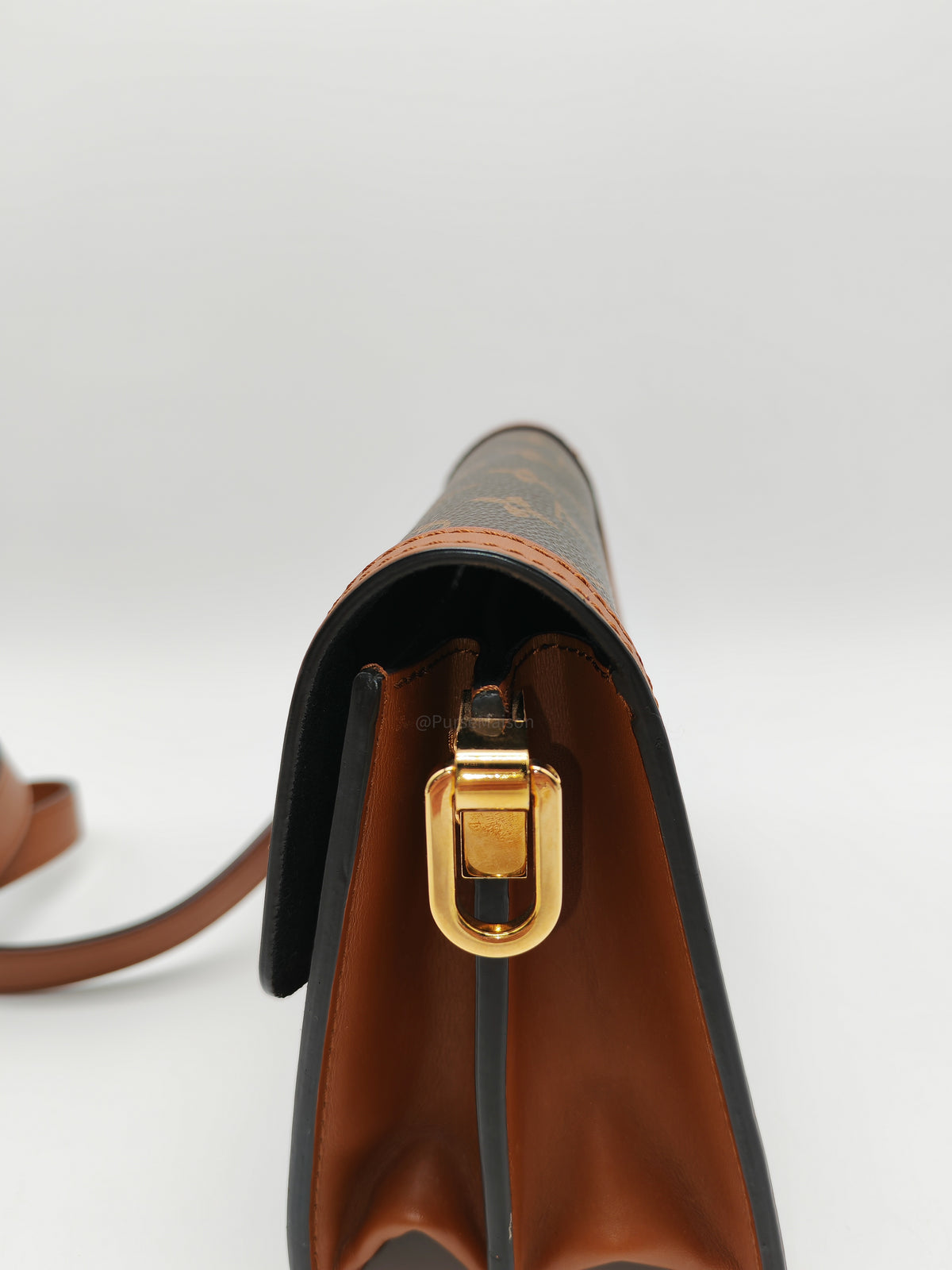 Louis Vuitton Mini Dauphine Bag in Monogram Reverse Canvas and Gold Hardware (Datecode: AA3179)