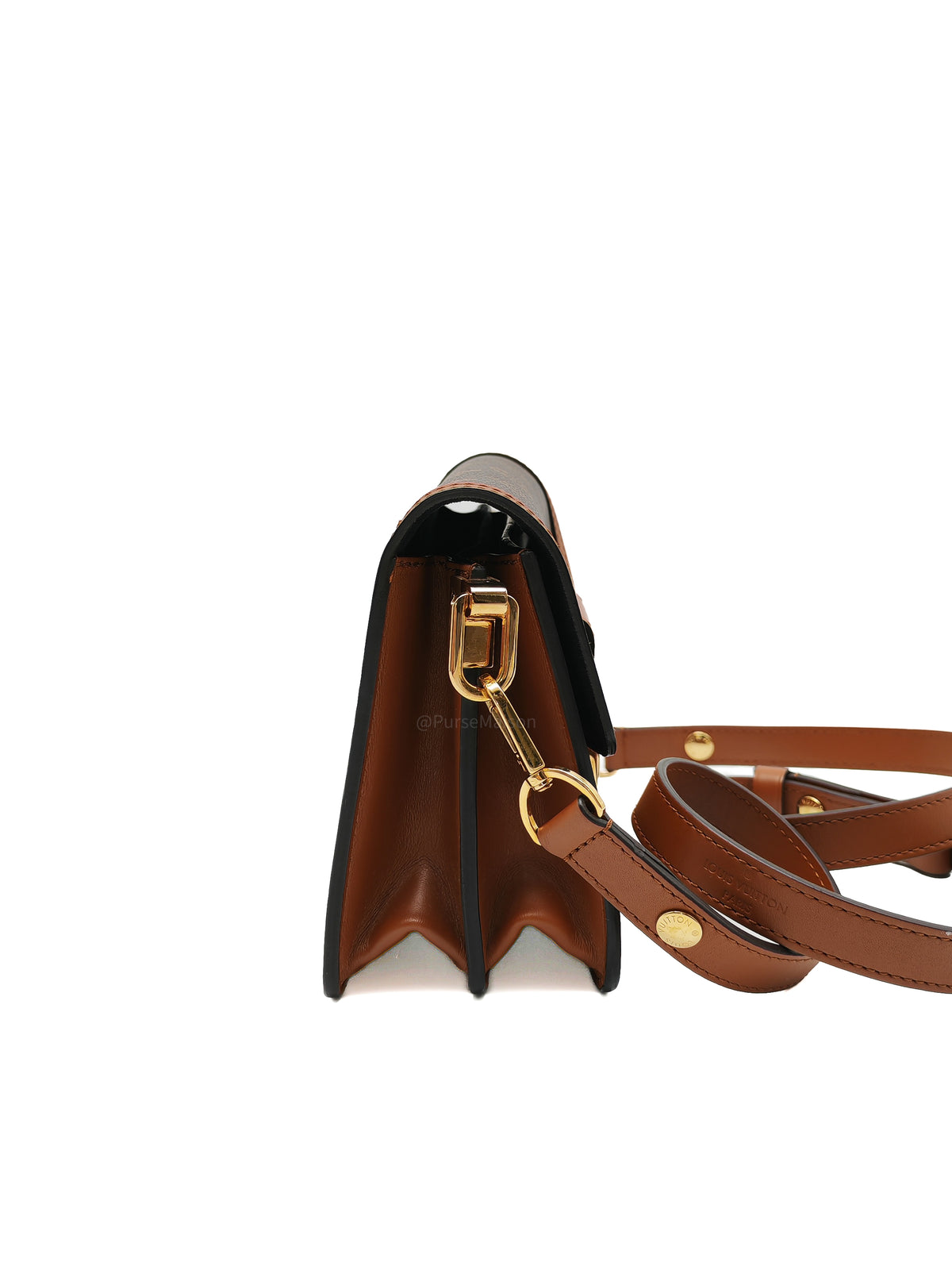 Louis Vuitton Mini Dauphine Bag in Monogram Reverse Canvas and Gold Hardware (Datecode: AA3179)