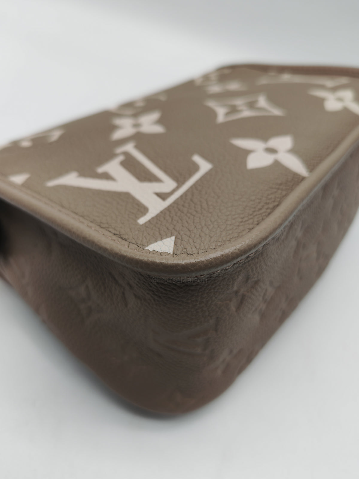 Louis Vuitton Diane PM in Beige Monogram Empreinte Leather and Gold Hardware Microchip