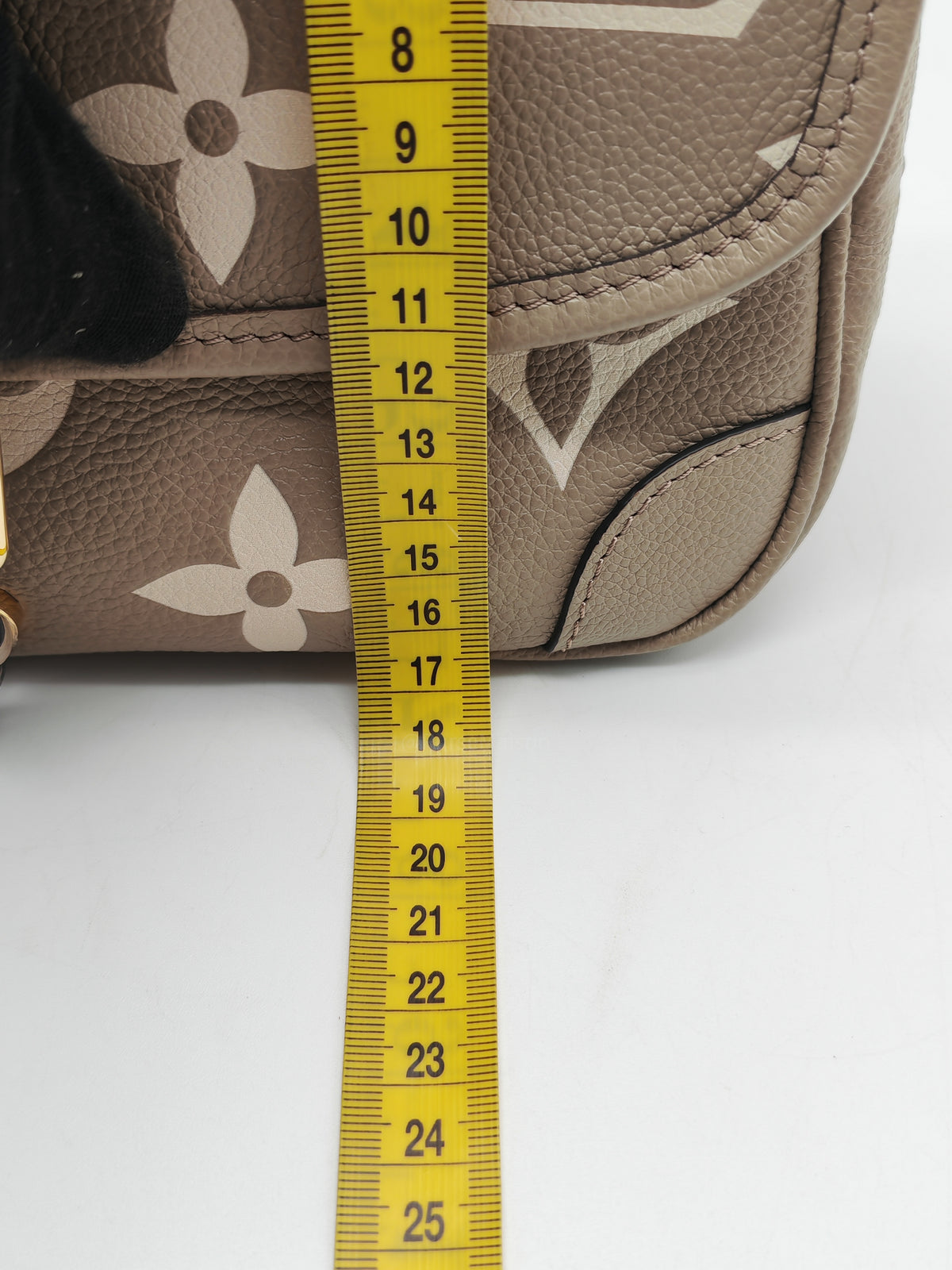 Louis Vuitton Diane PM in Beige Monogram Empreinte Leather and Gold Hardware Microchip