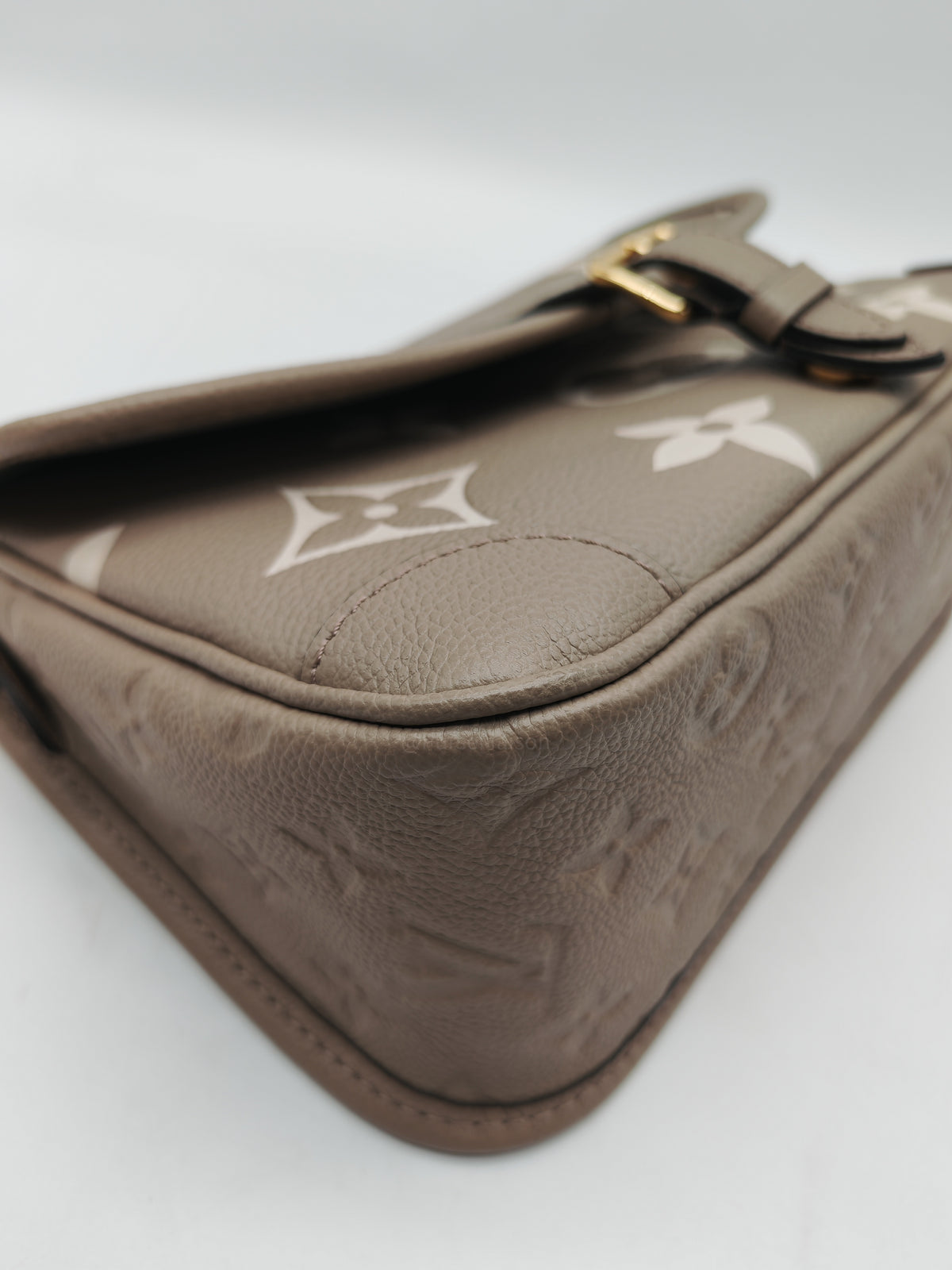 Louis Vuitton Diane PM in Beige Monogram Empreinte Leather and Gold Hardware Microchip