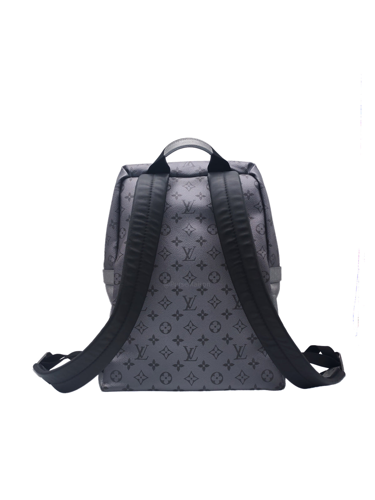 Louis Vuitton Discovery Backpack PM in Sleek Silver Metallic Grey Monogram Canvas and Silver Hardware Mircochip