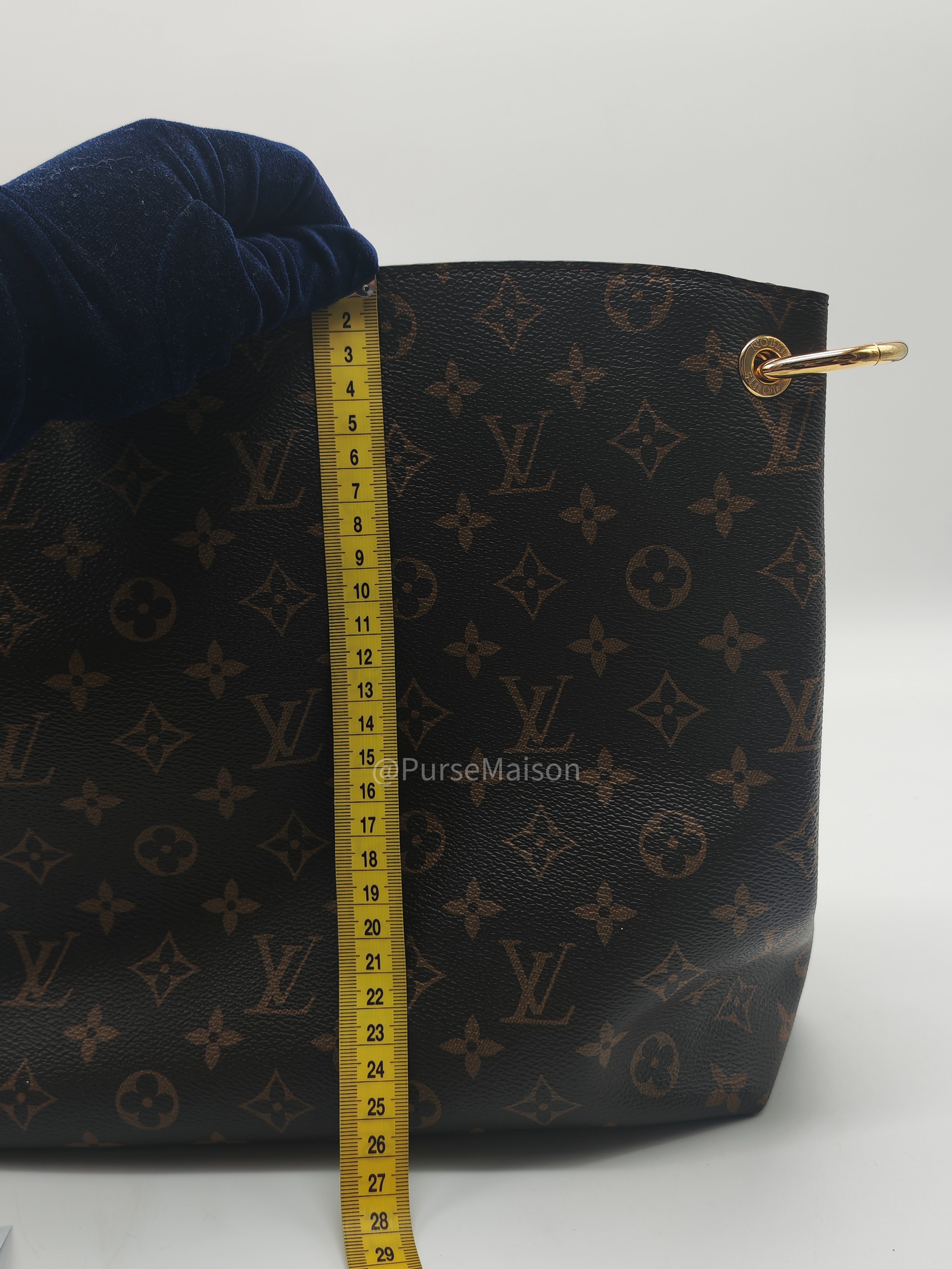 Louis Vuitton Graceful Hobo Bag PM in Monogram Canvas (Date Code: RI3189) with Y.I Hot Stamping