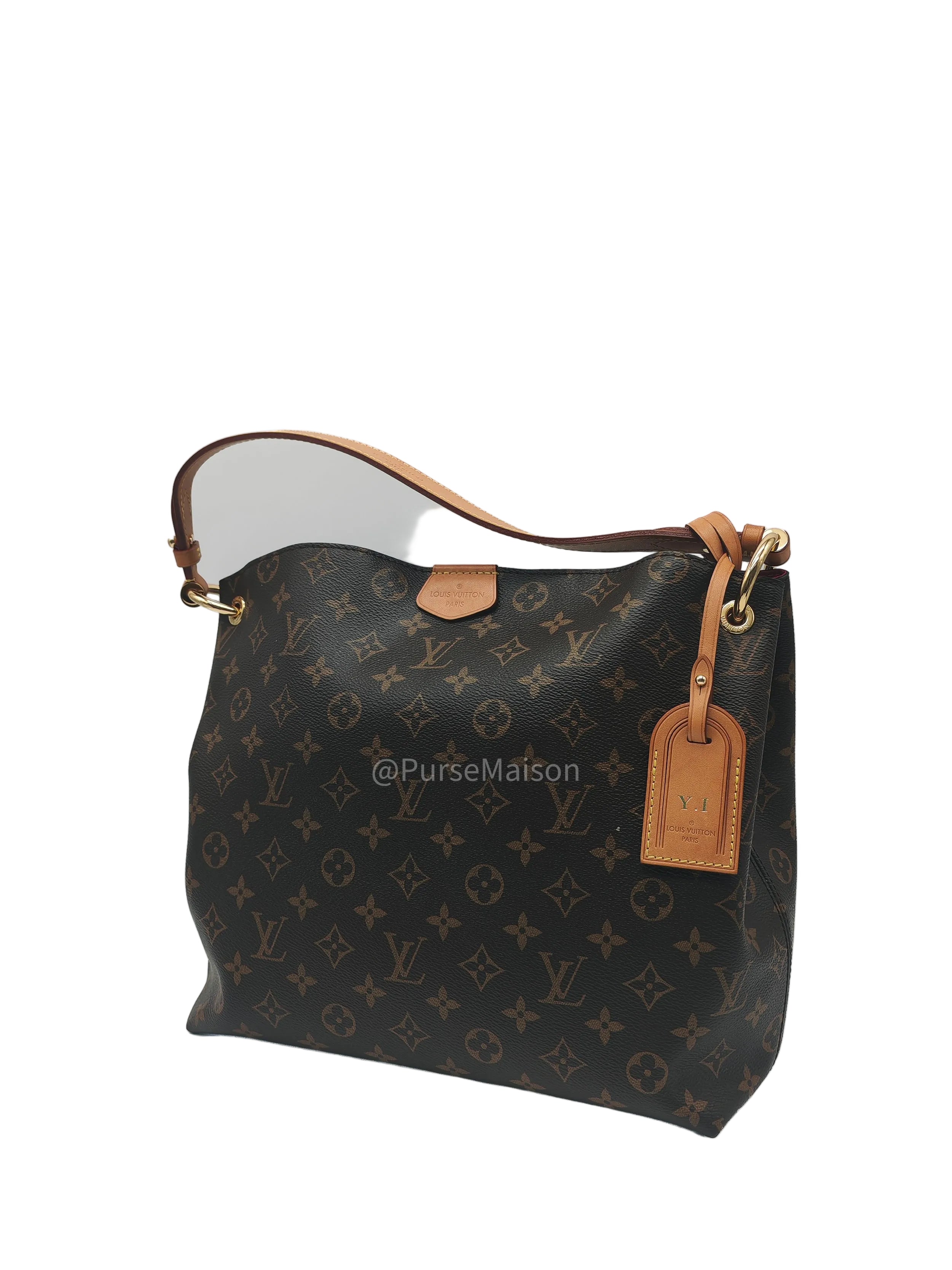 Louis Vuitton Graceful Hobo Bag PM in Monogram Canvas (Date Code: RI3189) with Y.I Hot Stamping