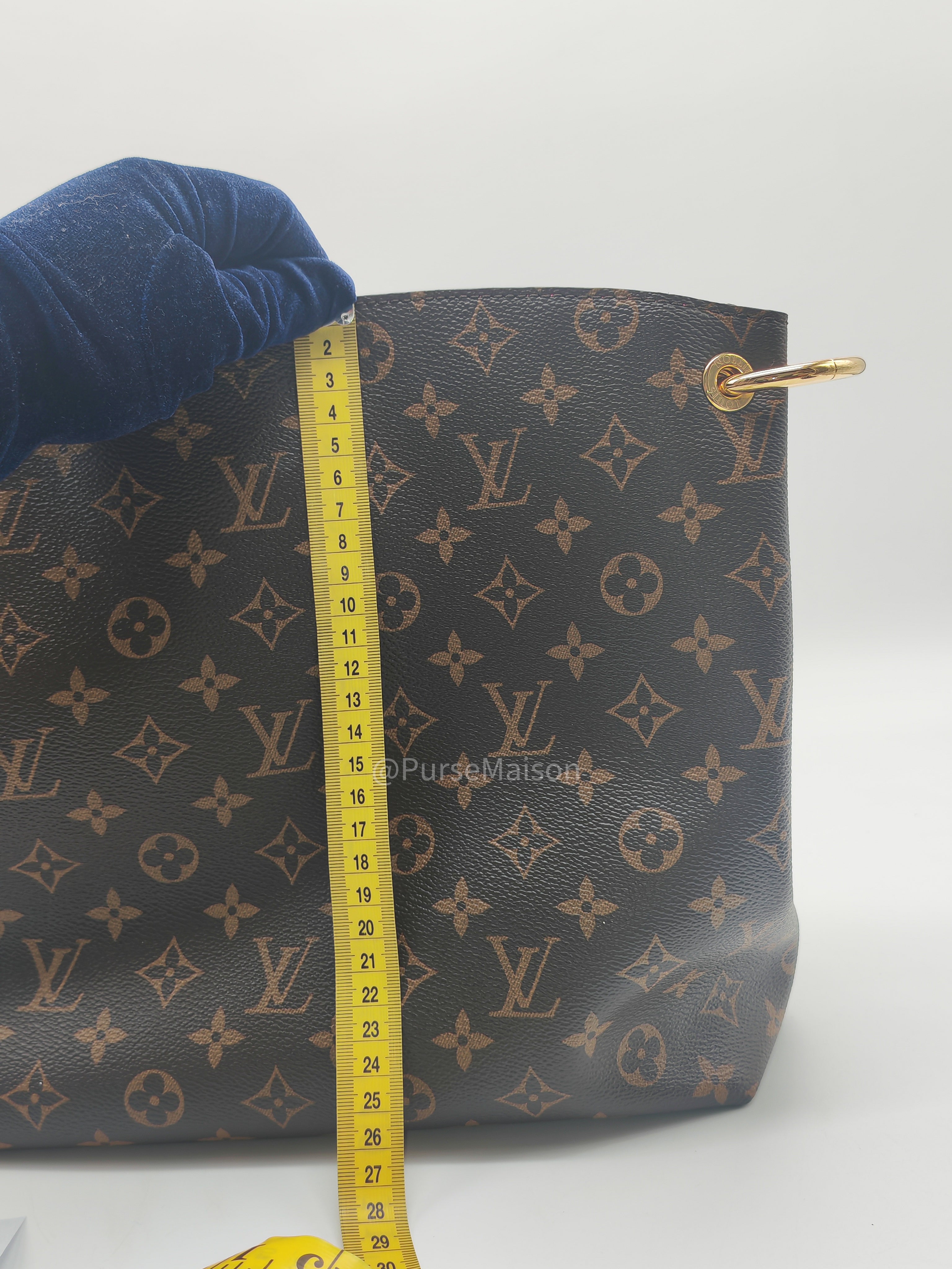 Louis Vuitton Graceful Hobo Bag PM in Monogram Canvas (Date Code: RI3189) with Y.I Hot Stamping