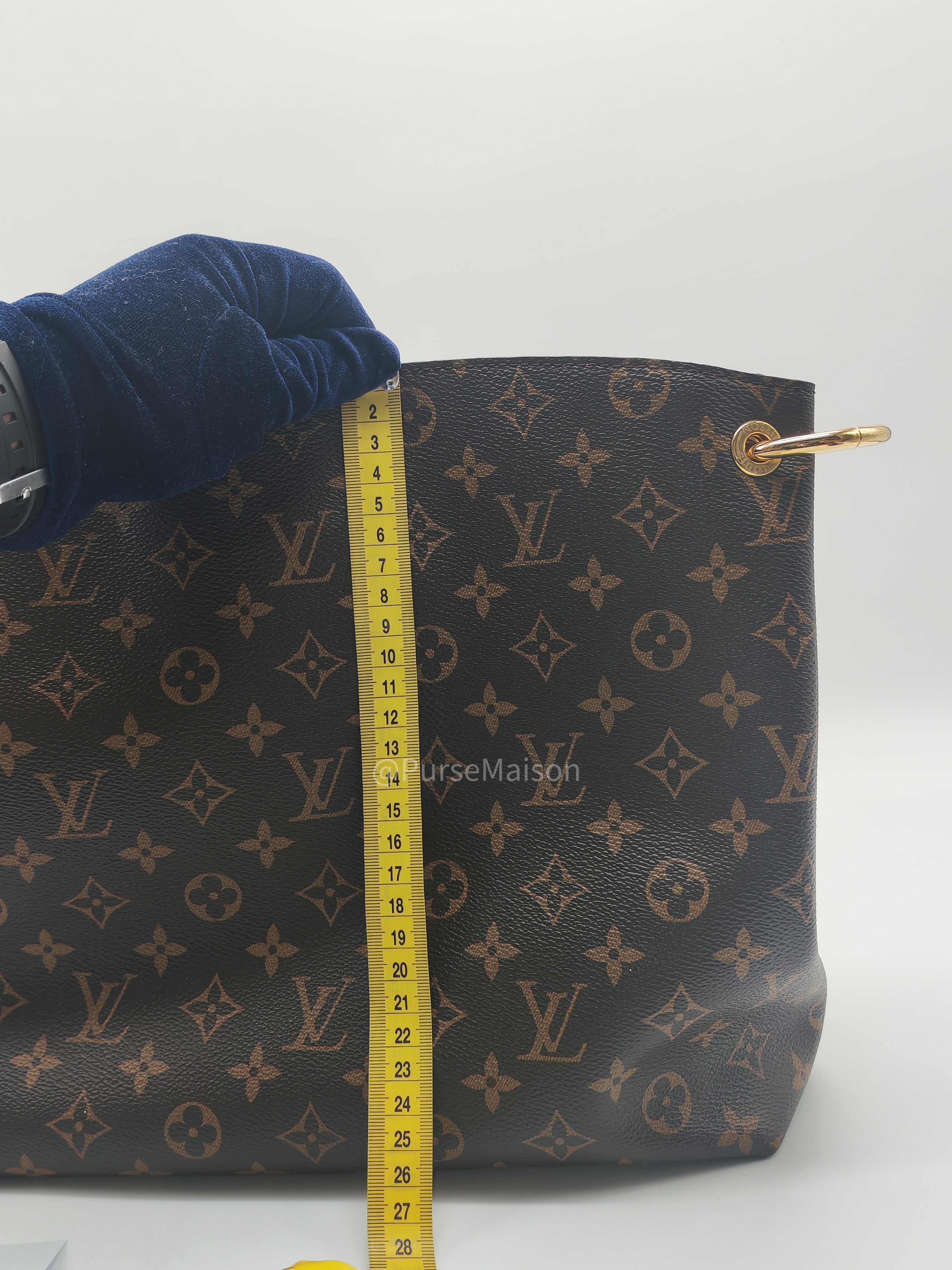 Louis Vuitton Graceful Hobo Bag PM in Monogram Canvas (Date Code: RI3189) with Y.I Hot Stamping