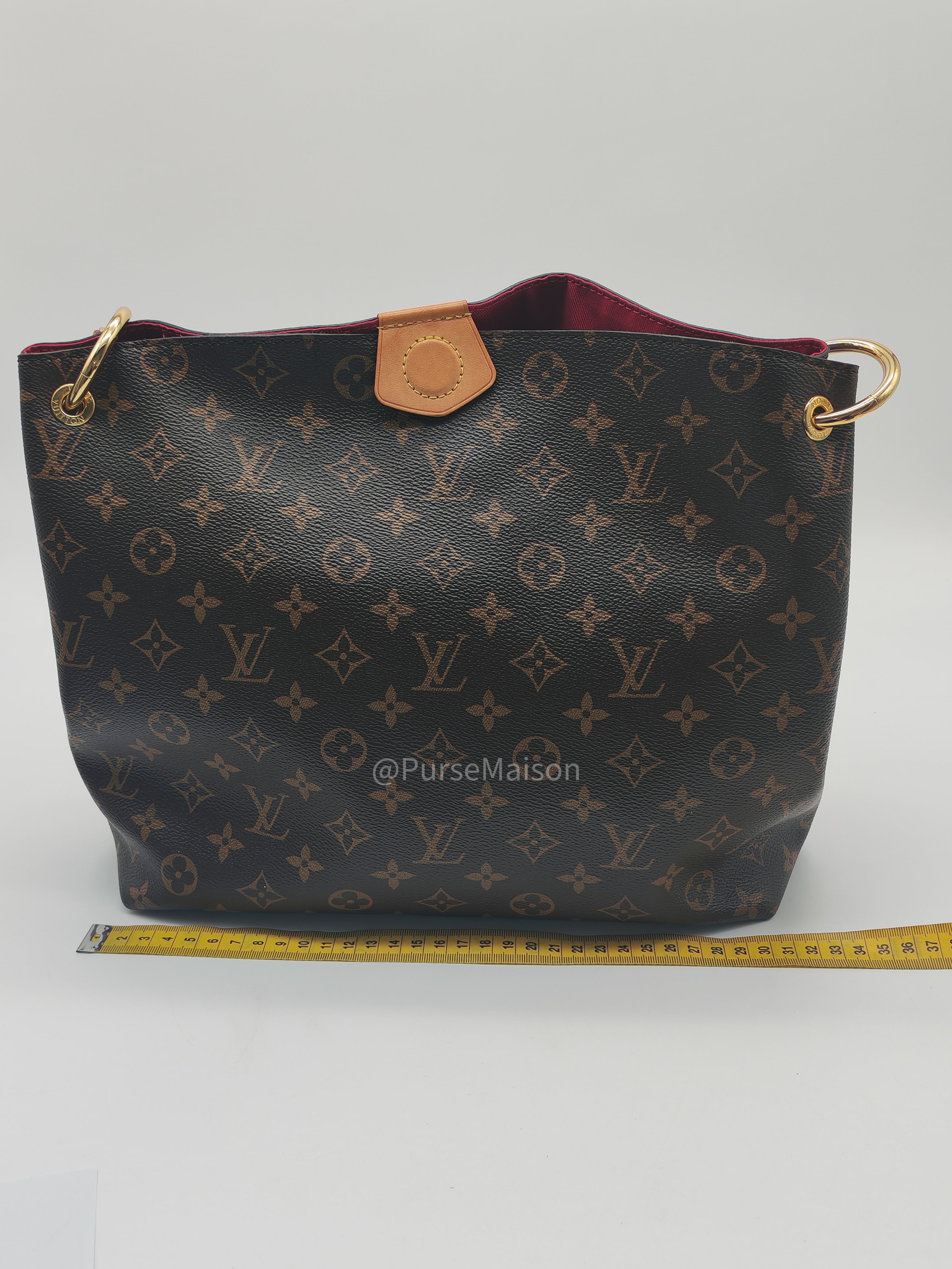 Louis Vuitton Graceful Hobo Bag PM in Monogram Canvas (Date Code: RI3189) with Y.I Hot Stamping